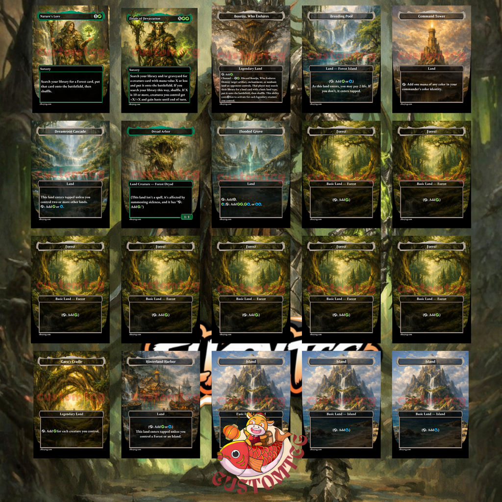 Ezuri Claw of Progress Commander Deck | 100 Custom Cards + Tokens | Fantasy Art | +1/+1 Counter Infect Simic Green Blue Deck