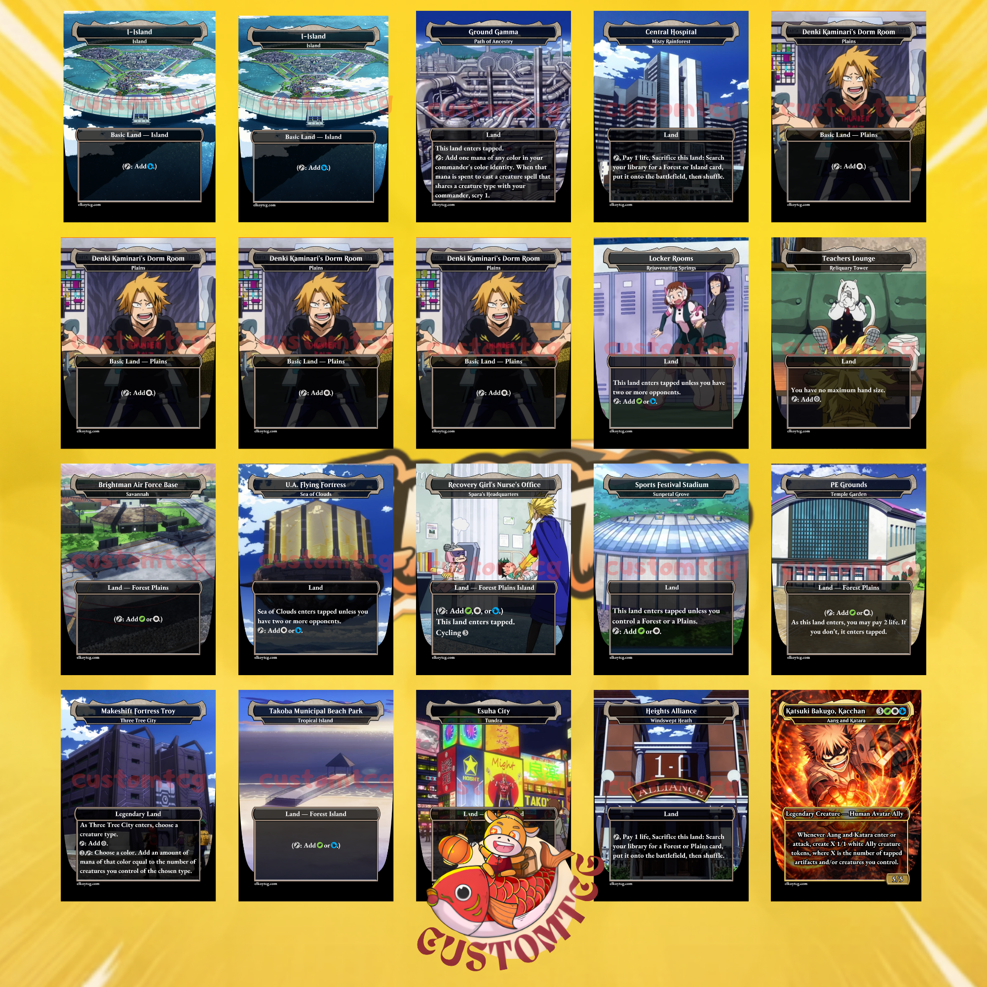 My Hero Academia Custom Commander Deck — Deku | Class 1-A | Anime Proxy Deck | Plus Ultra