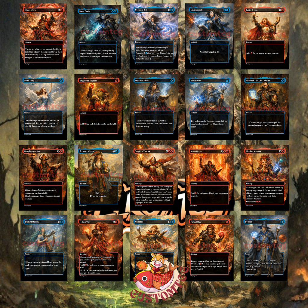 Ovika, Enigma Goliath Commander Deck – 100 Custom Cards + Tokens | Goblin Storm | Spell Slinger | Dark Fantasy Art | Free Shipping