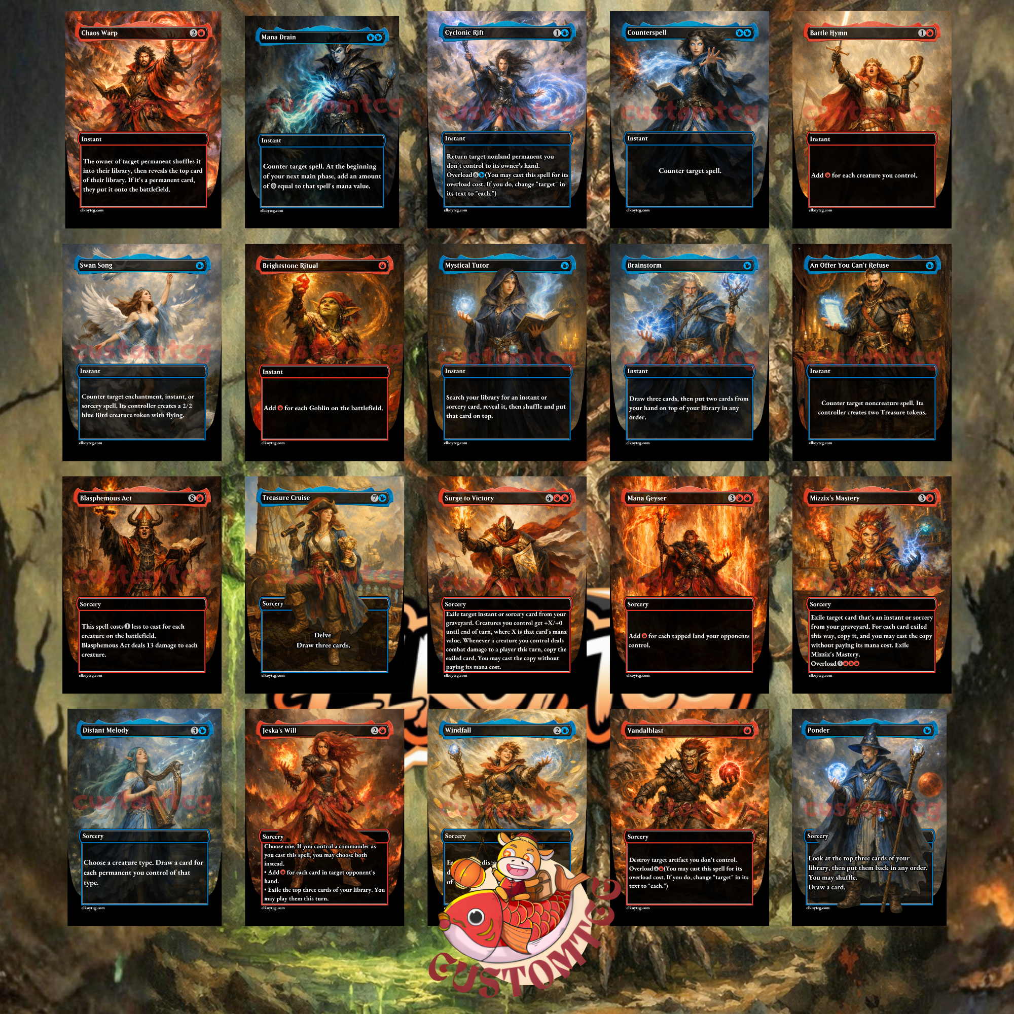 Ovika, Enigma Goliath Commander Deck – 100 Custom Cards + Tokens | Goblin Storm | Spell Slinger | Dark Fantasy Art | Free Shipping