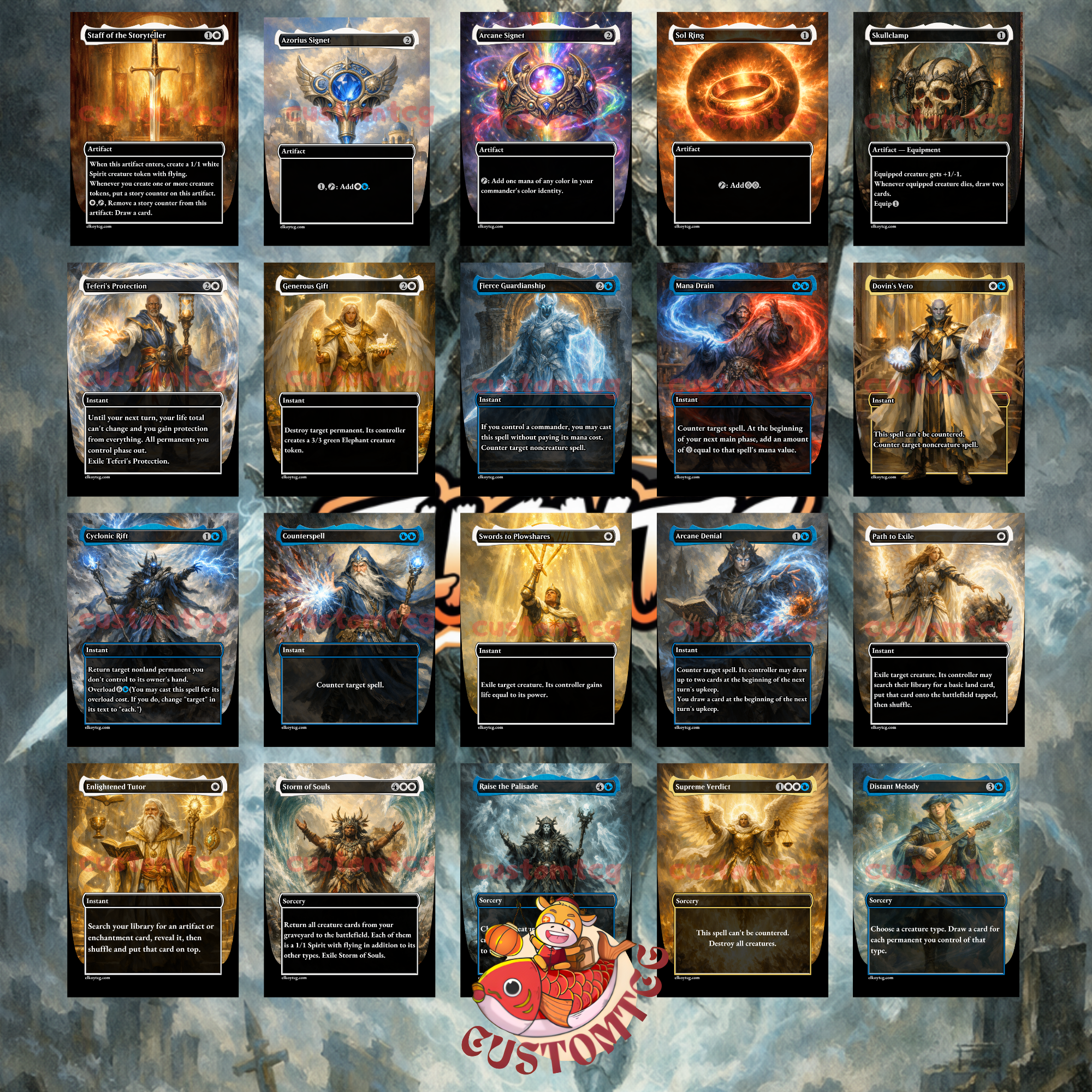 Millicent Restless Revenant Commander Deck | 100 Custom Cards + Tokens | Fantasy Art | Spirit Tribal Azorius White Blue Deck