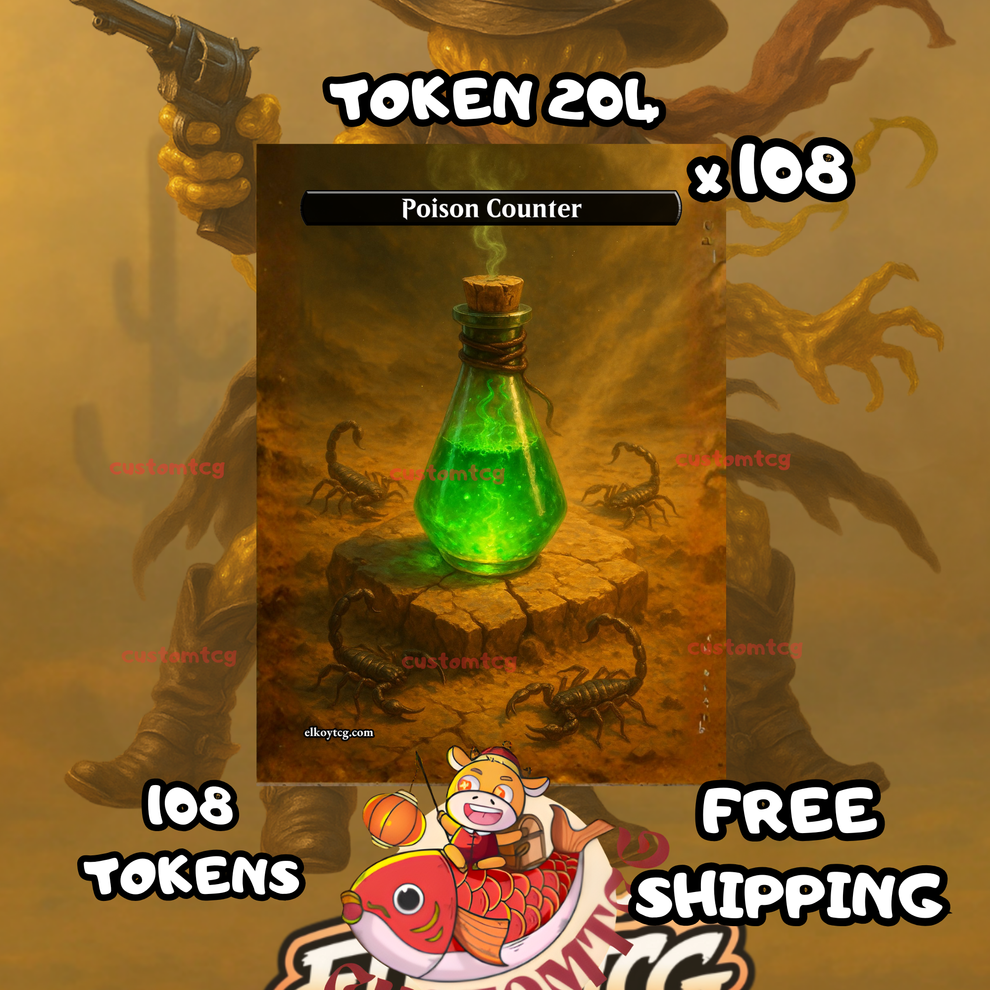 Poison counter token 108 copies - S204