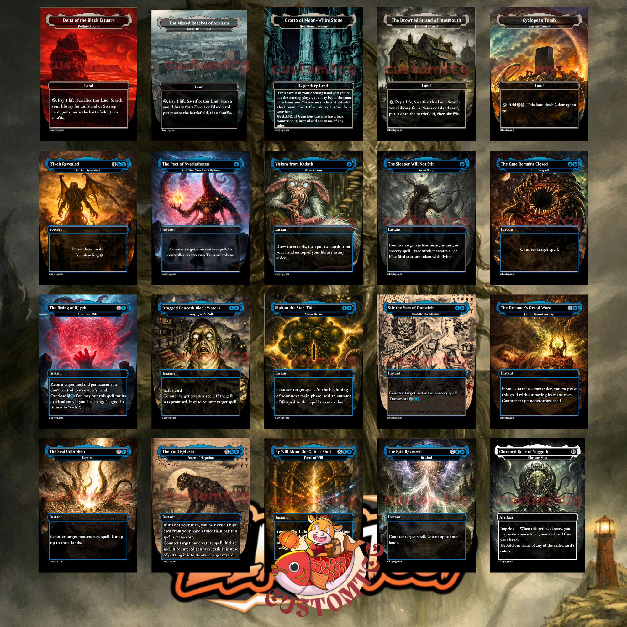 Cthulhu Custom Commander Deck — 100 Cards + Tokens | Lovecraftian Horror | Free Shipping
