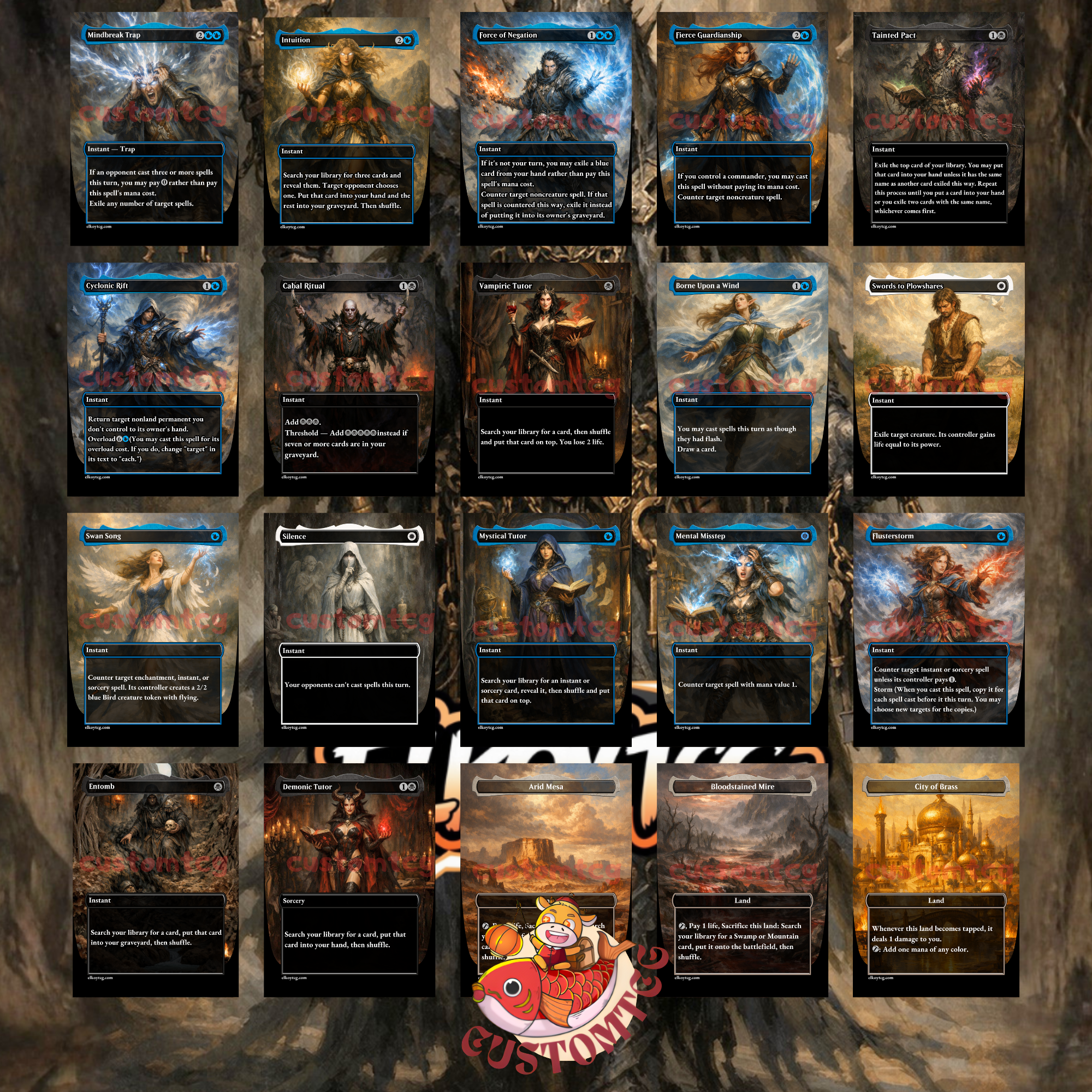 The Master of Keys Commander Deck | 100 Custom Cards + Tokens | Dark Fantasy Art | Esper Stax Control cEDH