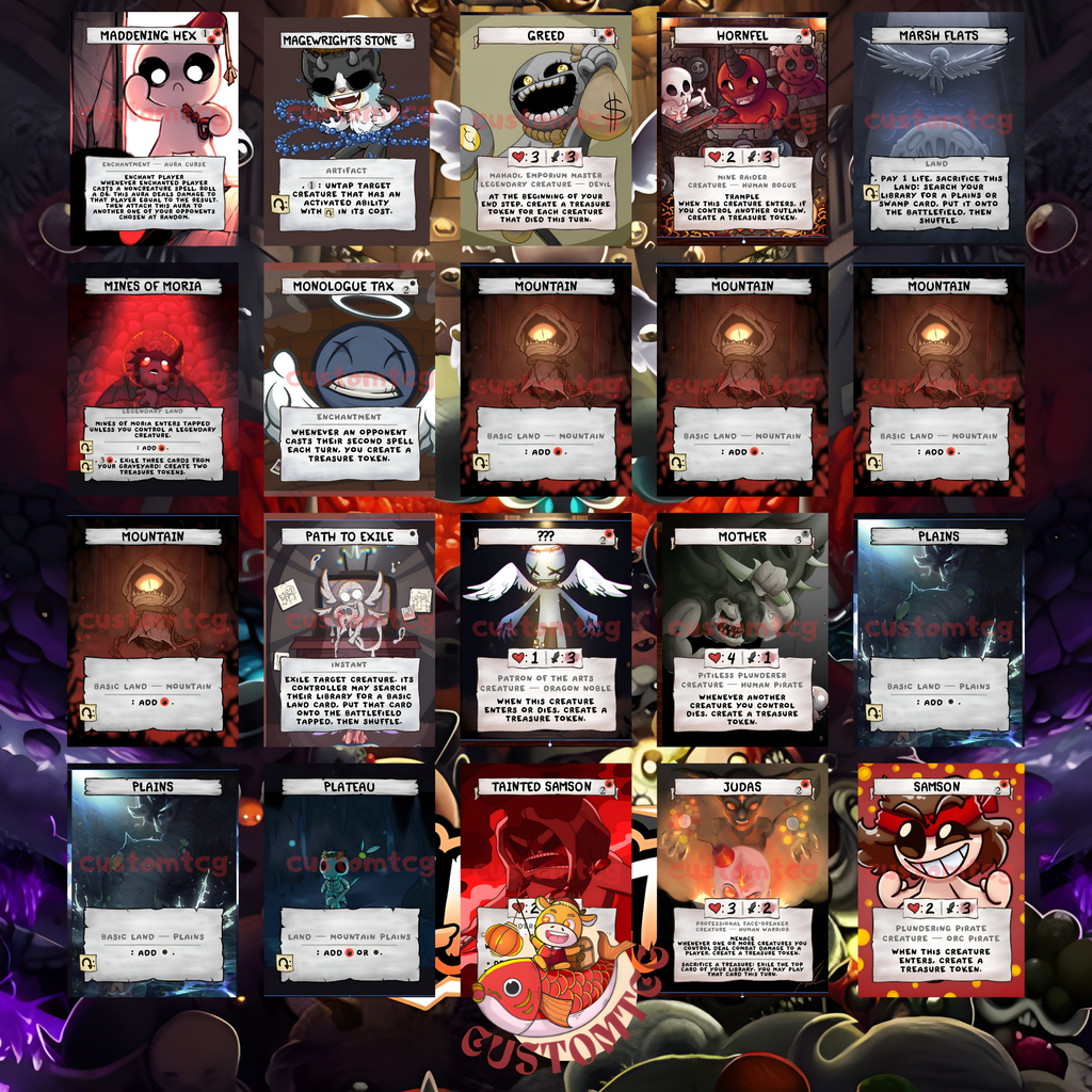 Binding of Isaac Custom Commander Deck — Mr. House | Treasure Tribal | Custom Proxy Deck