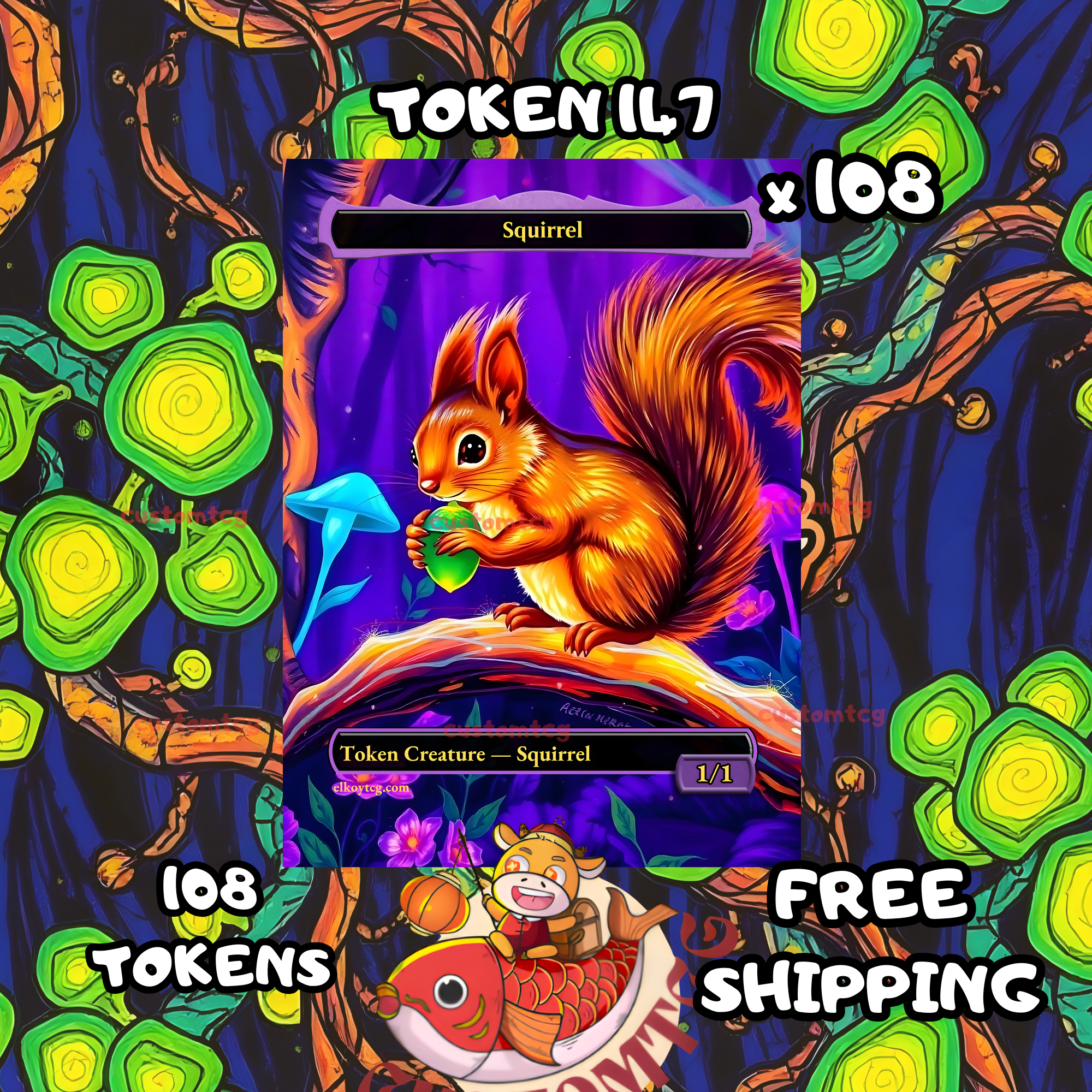 Squirrel token 1-1 108 copies - S147