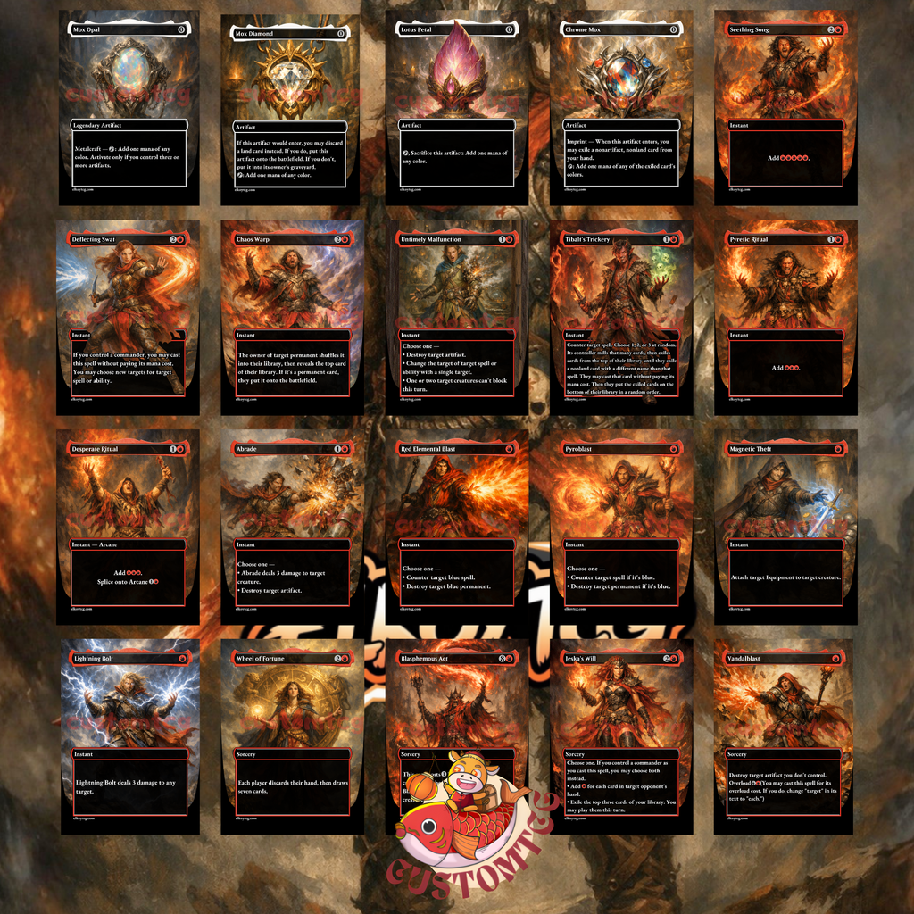 Alexios Deimos of Kosmos Commander Deck | 100 Custom Cards + Tokens | Fantasy Art | Red Voltron Equipment