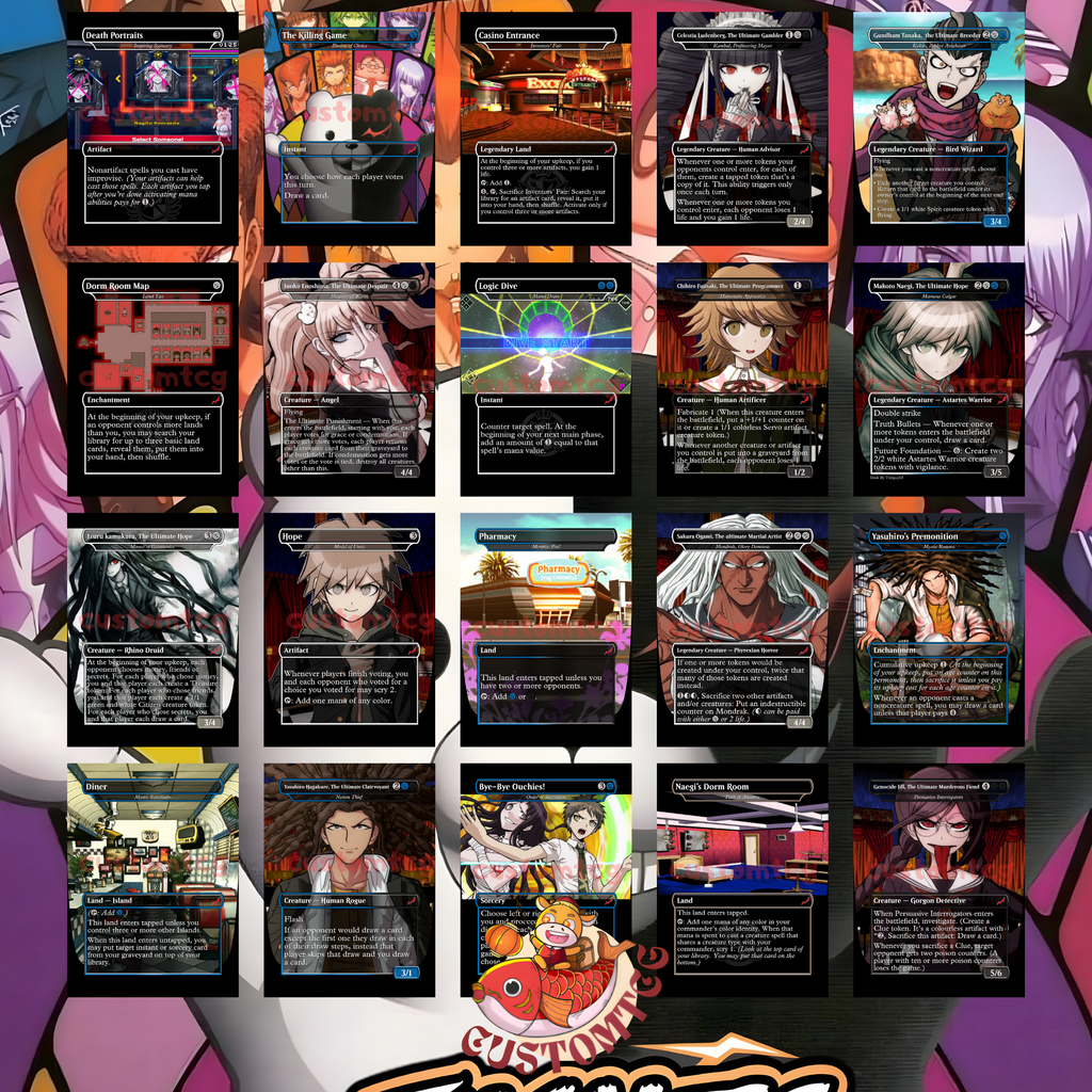 Danganronpa Custom Commander Deck — Tivit | Class Trial | Mystery &amp; Deception Proxy Deck