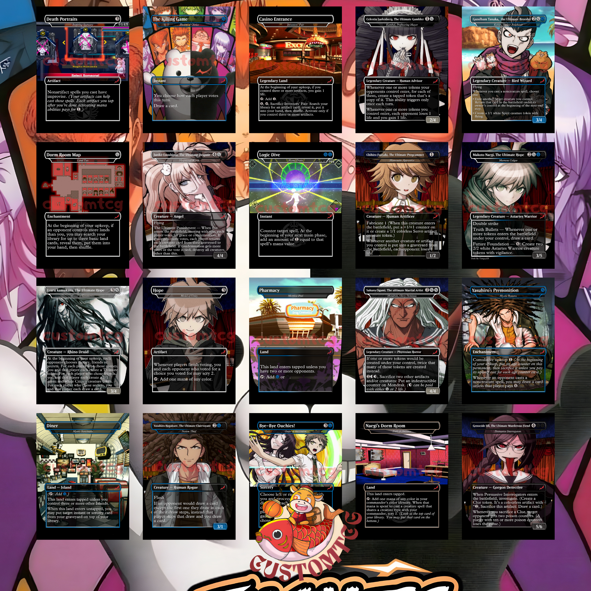 Danganronpa Custom Commander Deck — Tivit | Class Trial | Mystery &amp; Deception Proxy Deck
