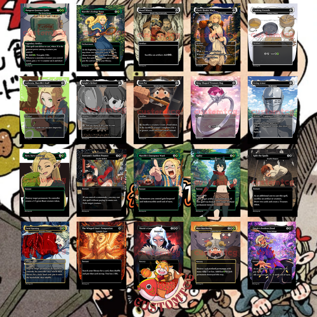 Delicious in Dungeon Custom Commander Deck — Shenshin | Dungeon Feast | Anime Proxy Deck