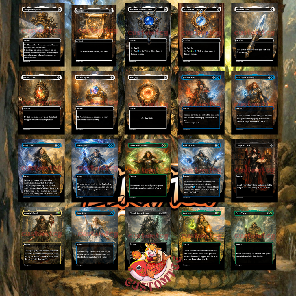 Kadena Slinking Sorcerer Commander Deck | 100 Custom Cards + Tokens | Dark Fantasy Art | Sultai Morph Combo