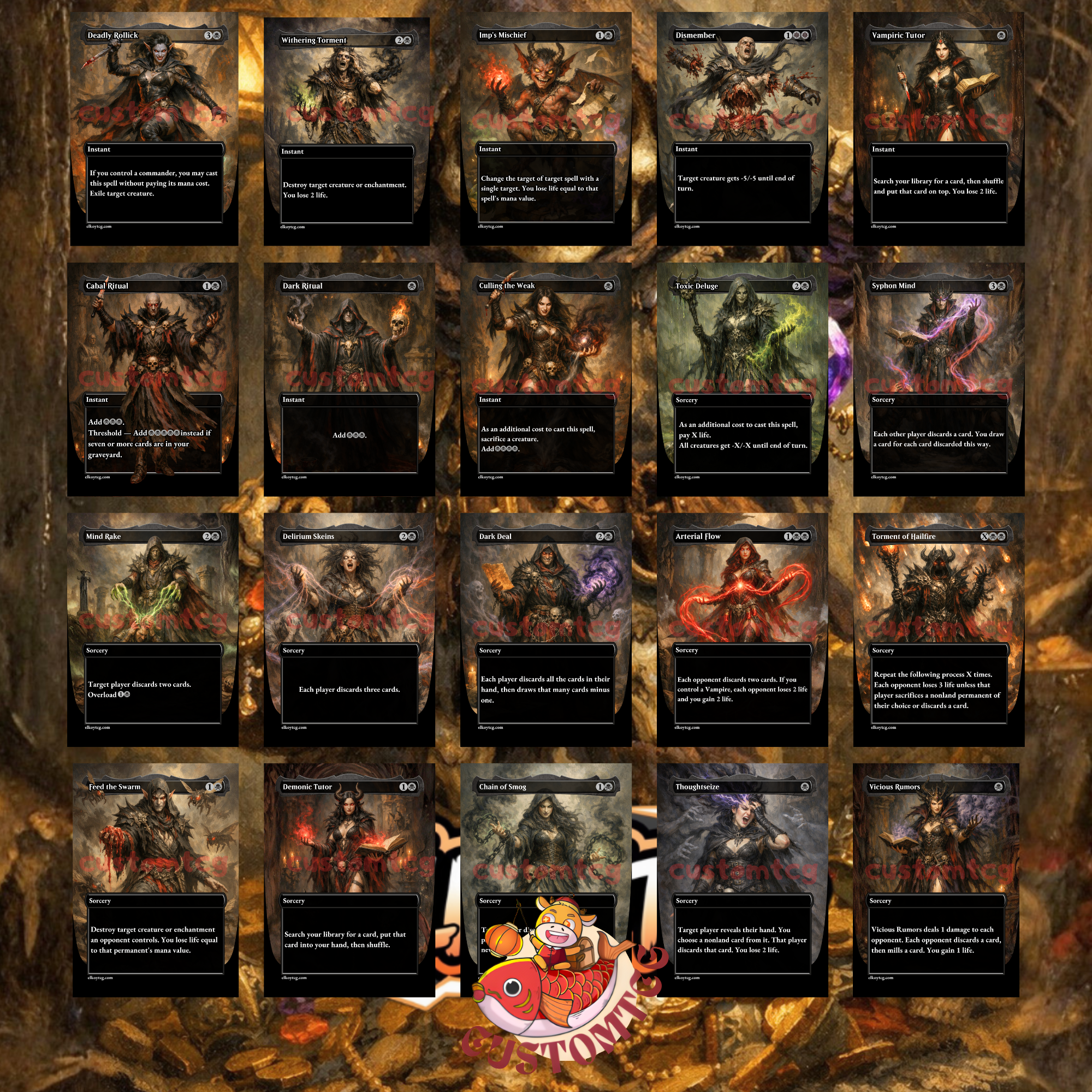 Tinybones Bauble Burglar Custom Commander Deck – 100 Cards + Tokens – Dark Fantasy Trading Card Game