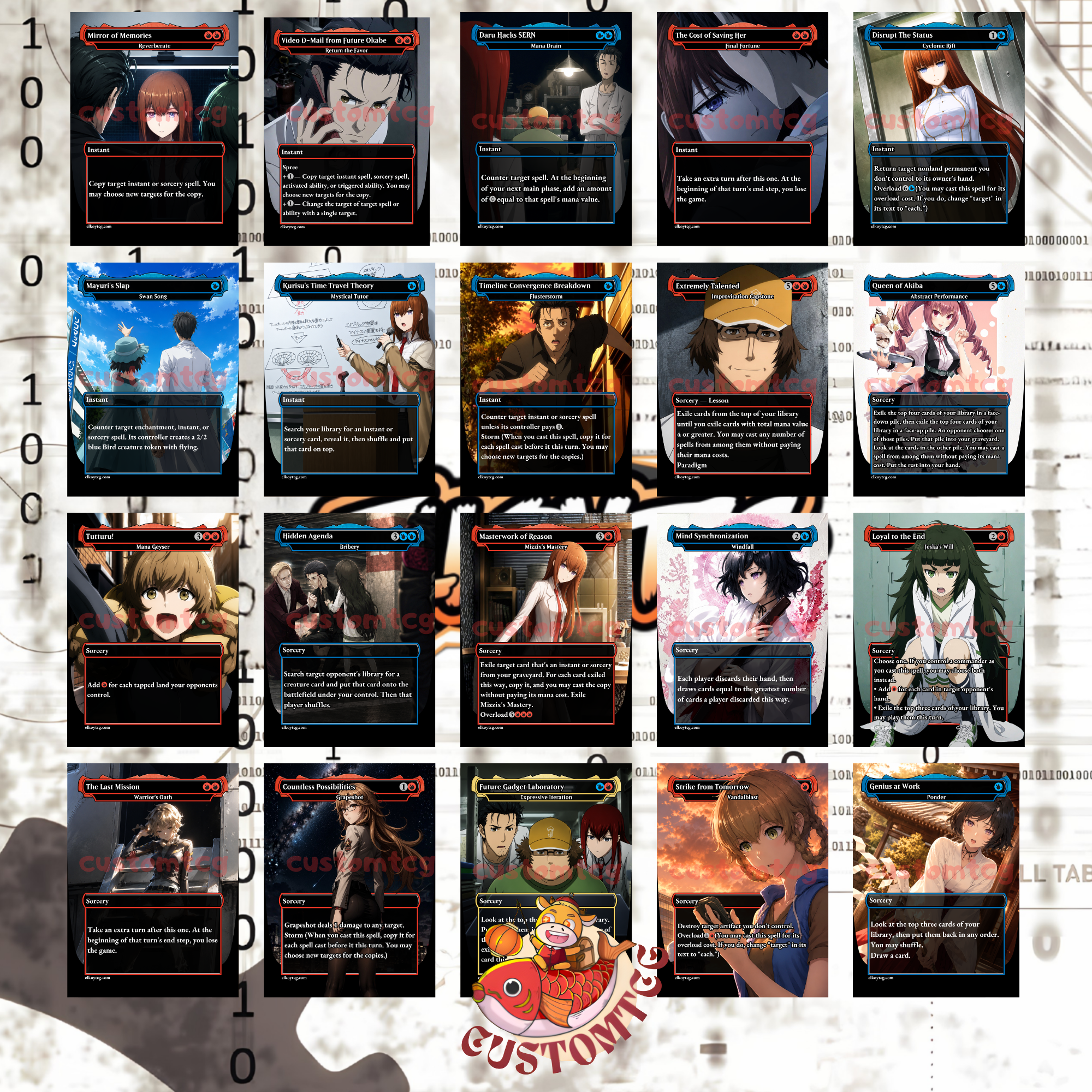Steins;Gate Custom Commander Deck — 100 Cards + Tokens | Anime-Themed | Free Shipping