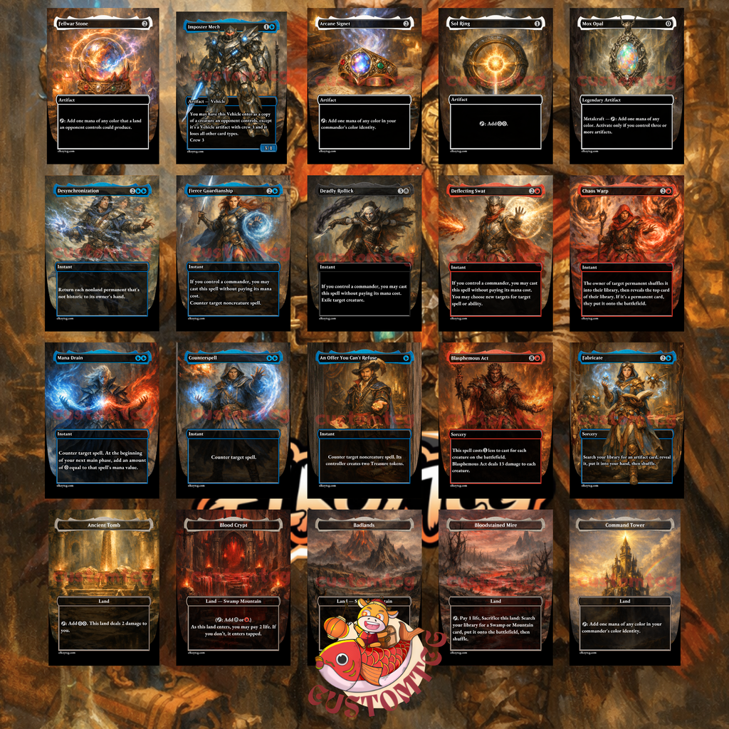 Dr. Eggman Custom Commander Deck – 100 Cards + Tokens | Artifact Villains | Fantasy Art | Unique Card Designs