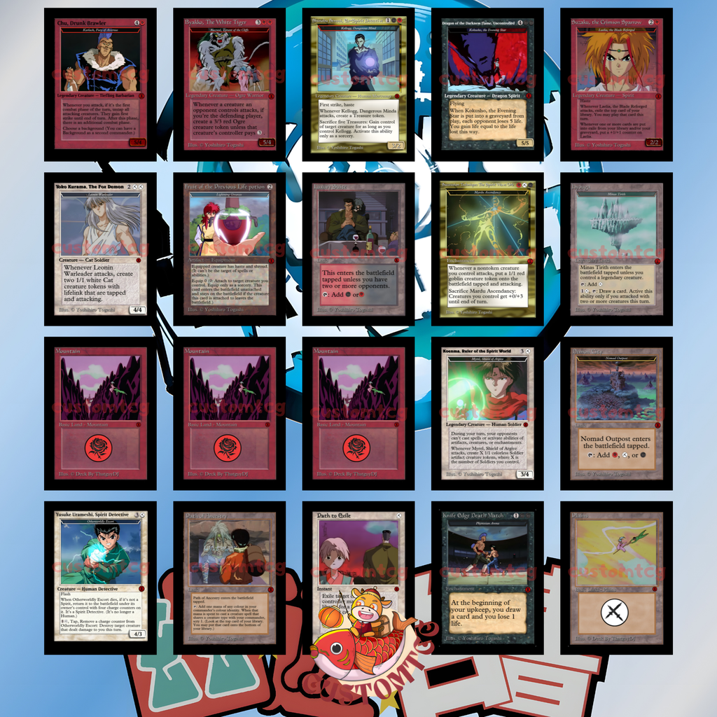 Yu Yu Hakusho Custom Commander Deck — Yusuke Urameshi | Spirit Detective | Anime Proxy Deck
