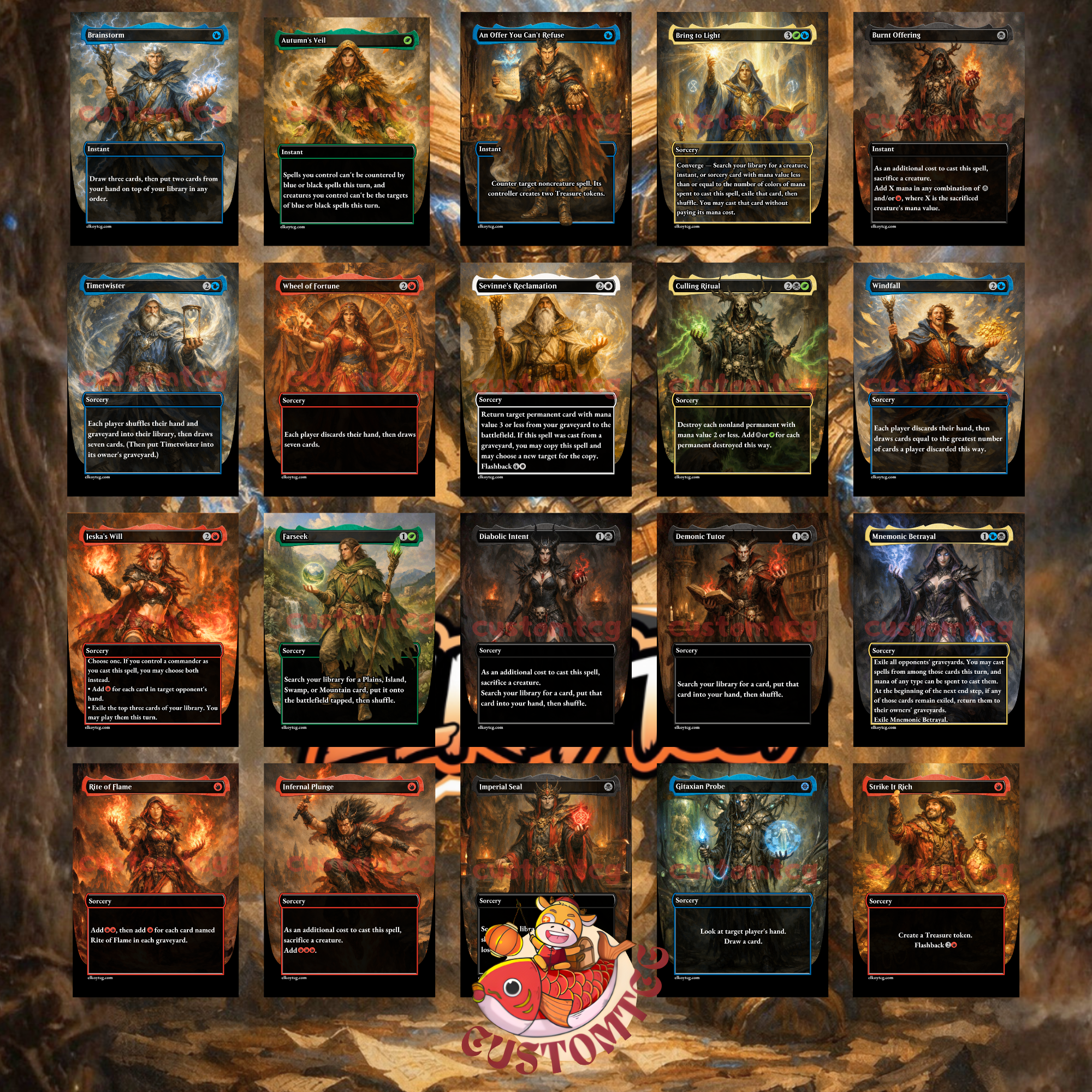 Codie Vociferous Codex Commander Deck | 100 Custom Cards + Tokens | Arcane Fantasy Art | 5-Color Storm Combo cEDH