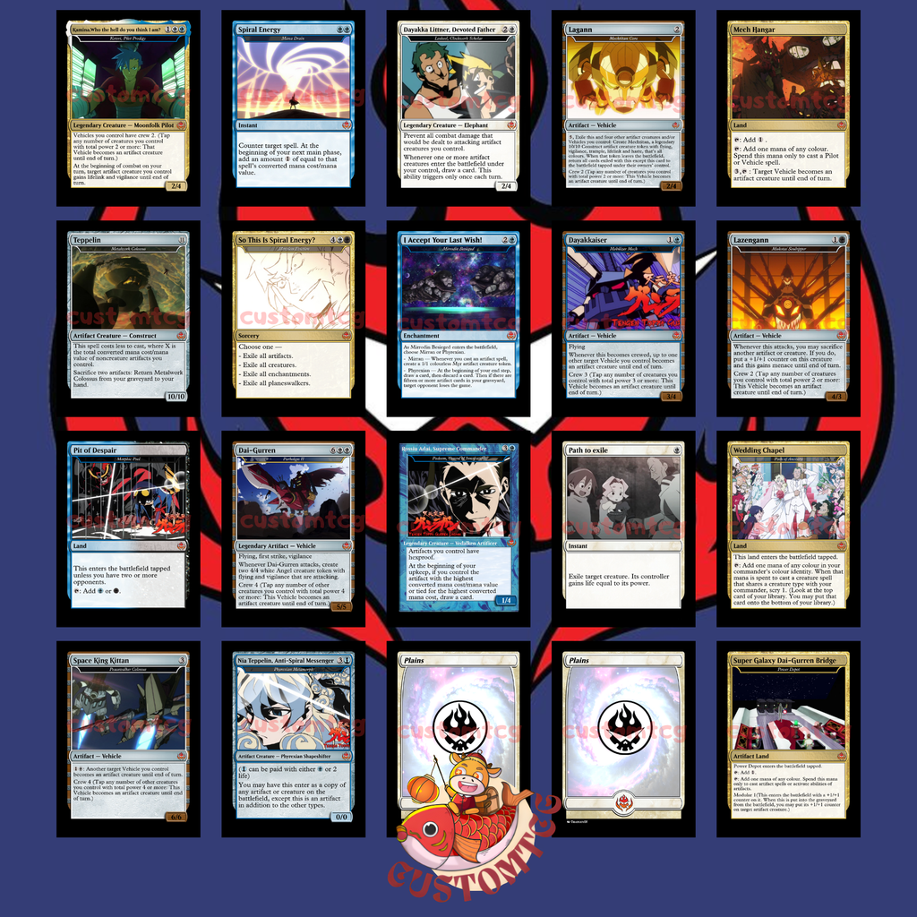 Gurren Lagann Custom Commander Deck — Simon | Dai-Gurren Brigade | Anime Proxy Deck