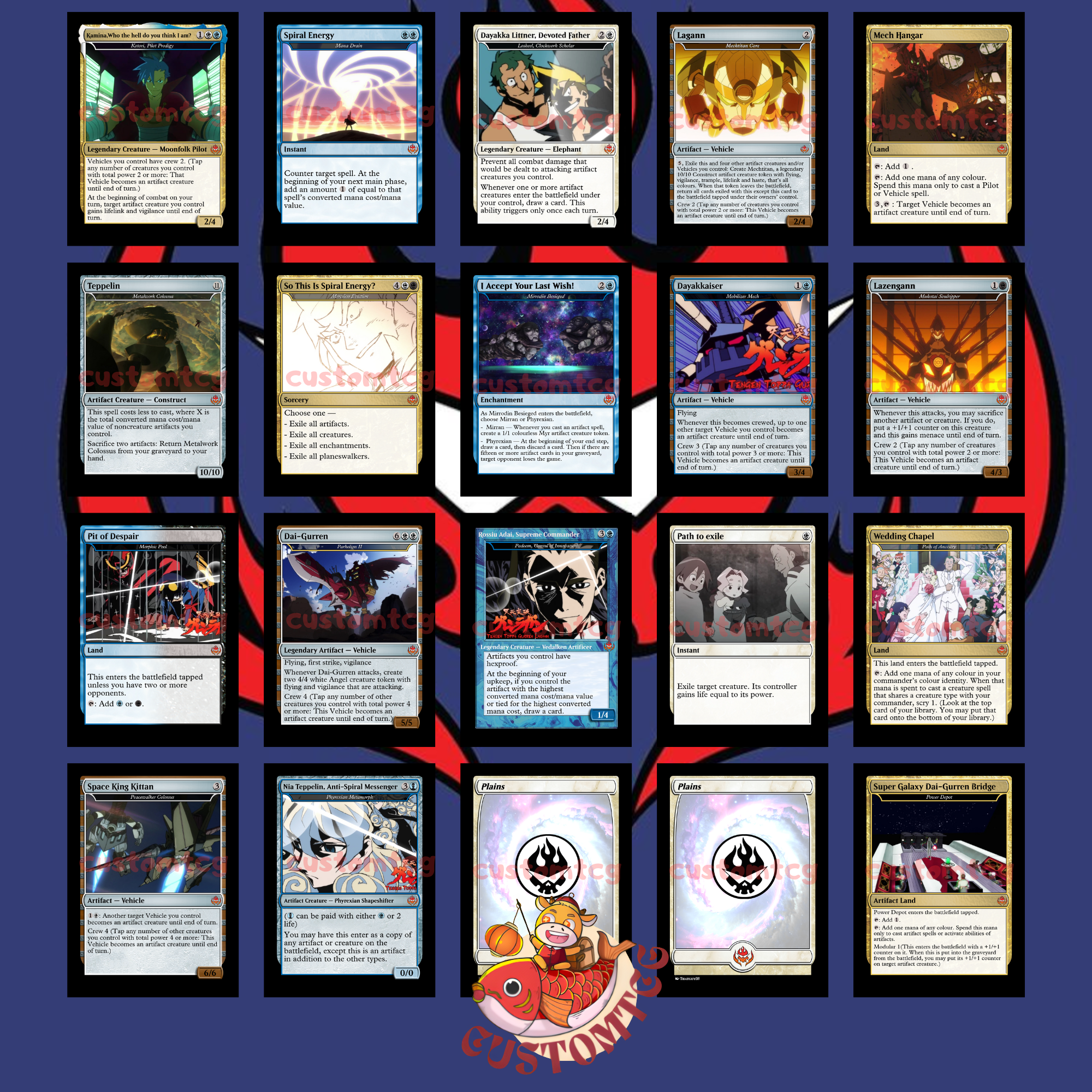 Gurren Lagann Custom Commander Deck — Simon | Dai-Gurren Brigade | Anime Proxy Deck