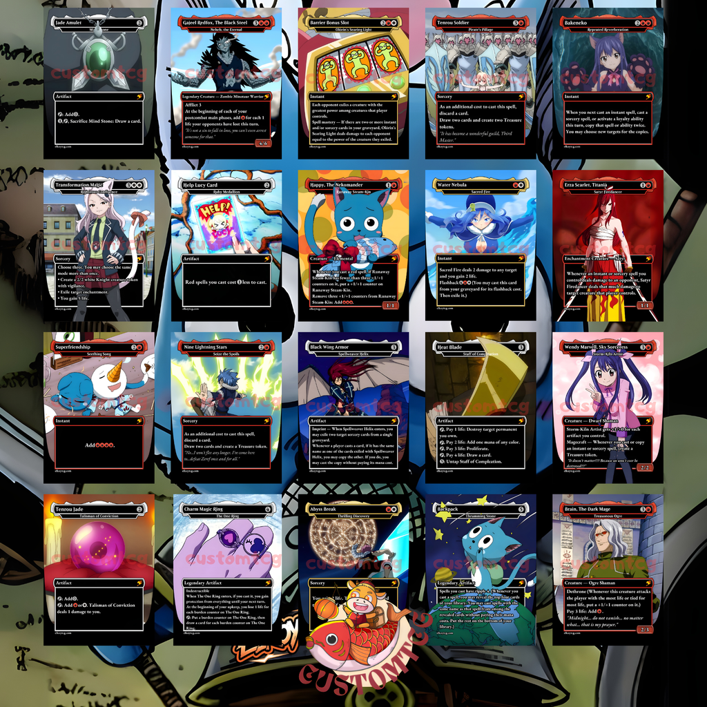 Fairy Tail Custom Commander Deck — Natsu Dragneel | Anime Proxy Deck | Fire Dragon Slayer Commander