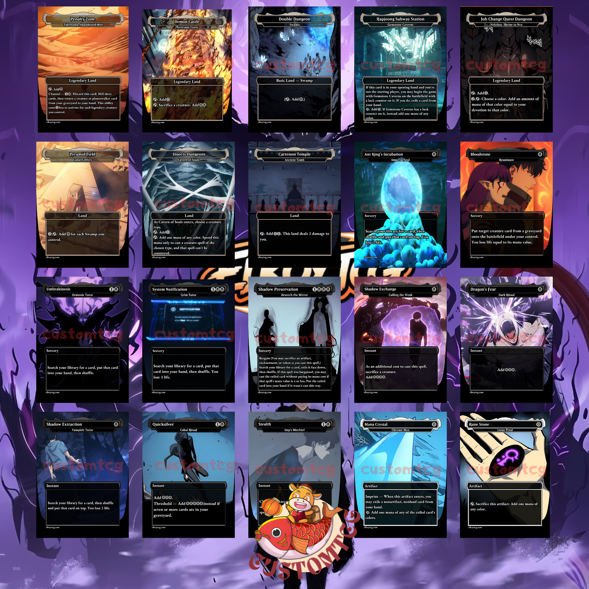 Solo Leveling Custom Commander Deck — Shadow Monarch Edition | Sung Jin-Woo | Anime Proxy Deck
