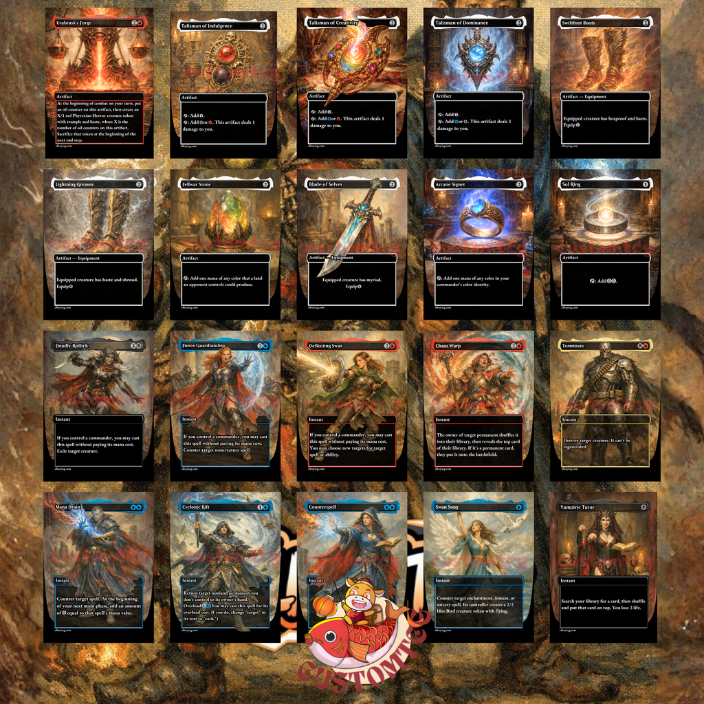 Goro-Goro and Satoru Custom Commander Deck — Ninjas and Dragons | Izzet | Fantasy Art Proxy Deck