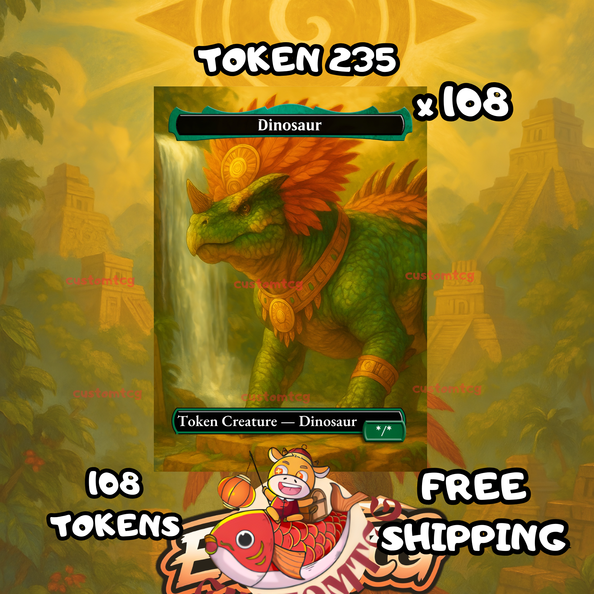 Dinosaur token x-x 108 copies - S235