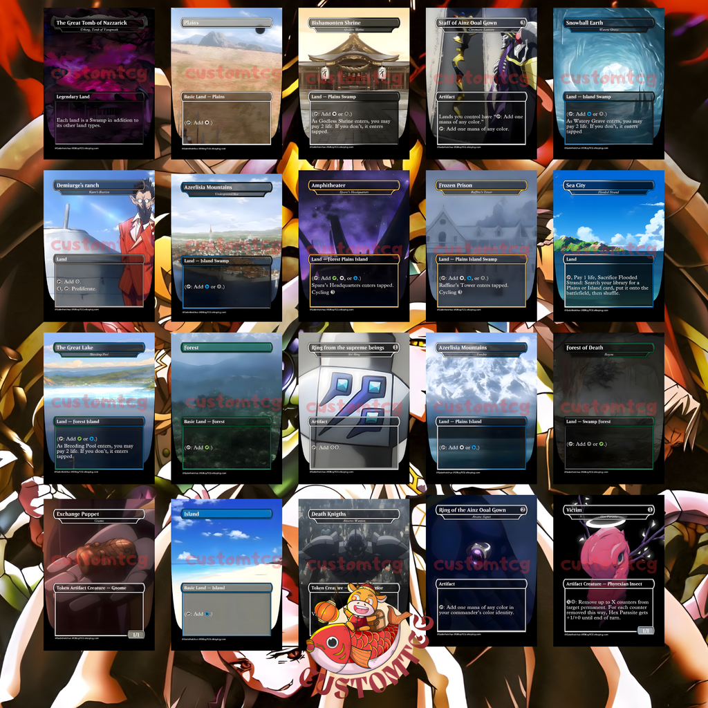 Overlord V2.0 Custom Commander Deck — Ainz Ooal Gown | Custom Proxy Deck | Anime Commander Deck