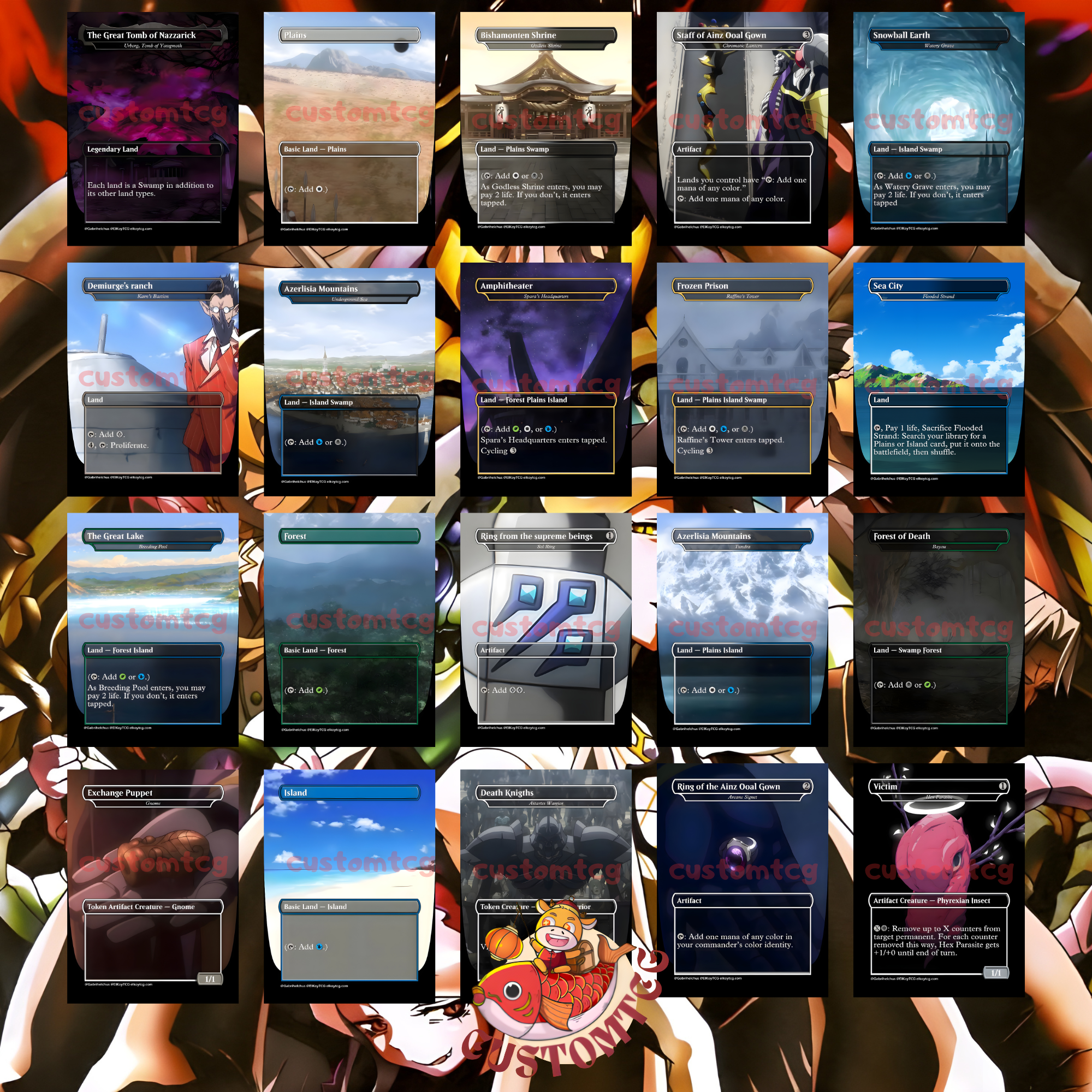 Overlord V2.0 Custom Commander Deck — Ainz Ooal Gown | Custom Proxy Deck | Anime Commander Deck