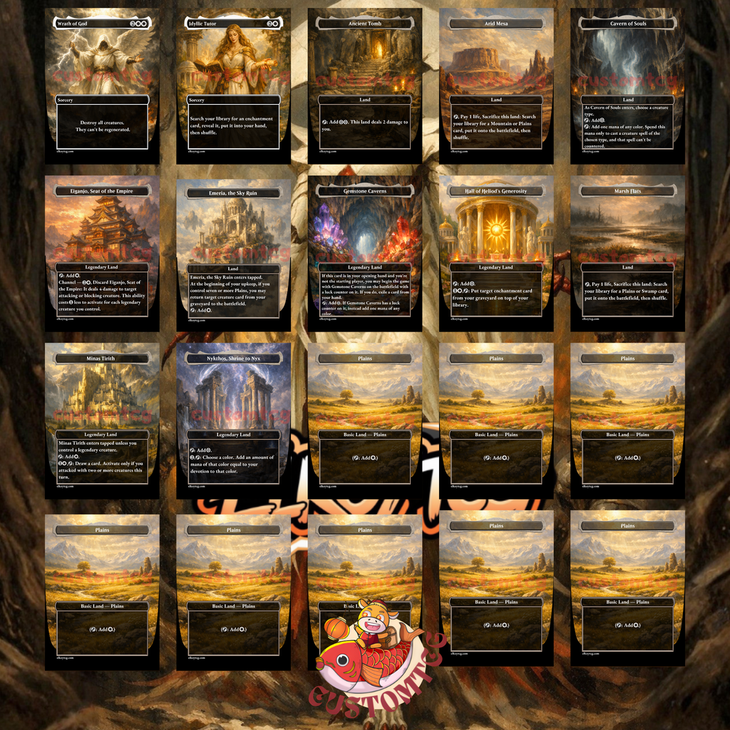 Elesh Norn Mother of Machines Commander Deck | 100 Custom Cards + Tokens | Fantasy Art | ETB Flicker Mono White Deck