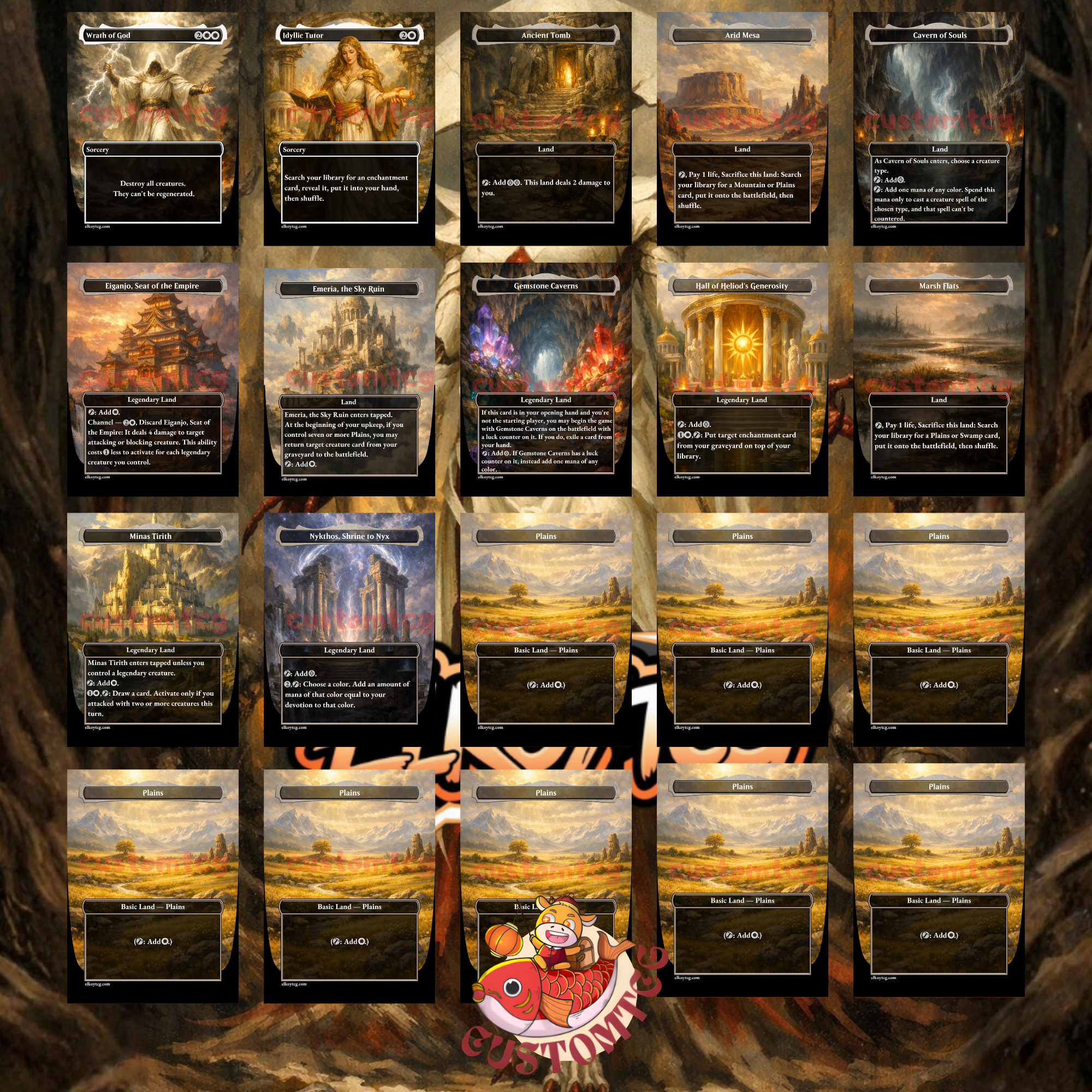 Elesh Norn Mother of Machines Commander Deck | 100 Custom Cards + Tokens | Fantasy Art | ETB Flicker Mono White Deck