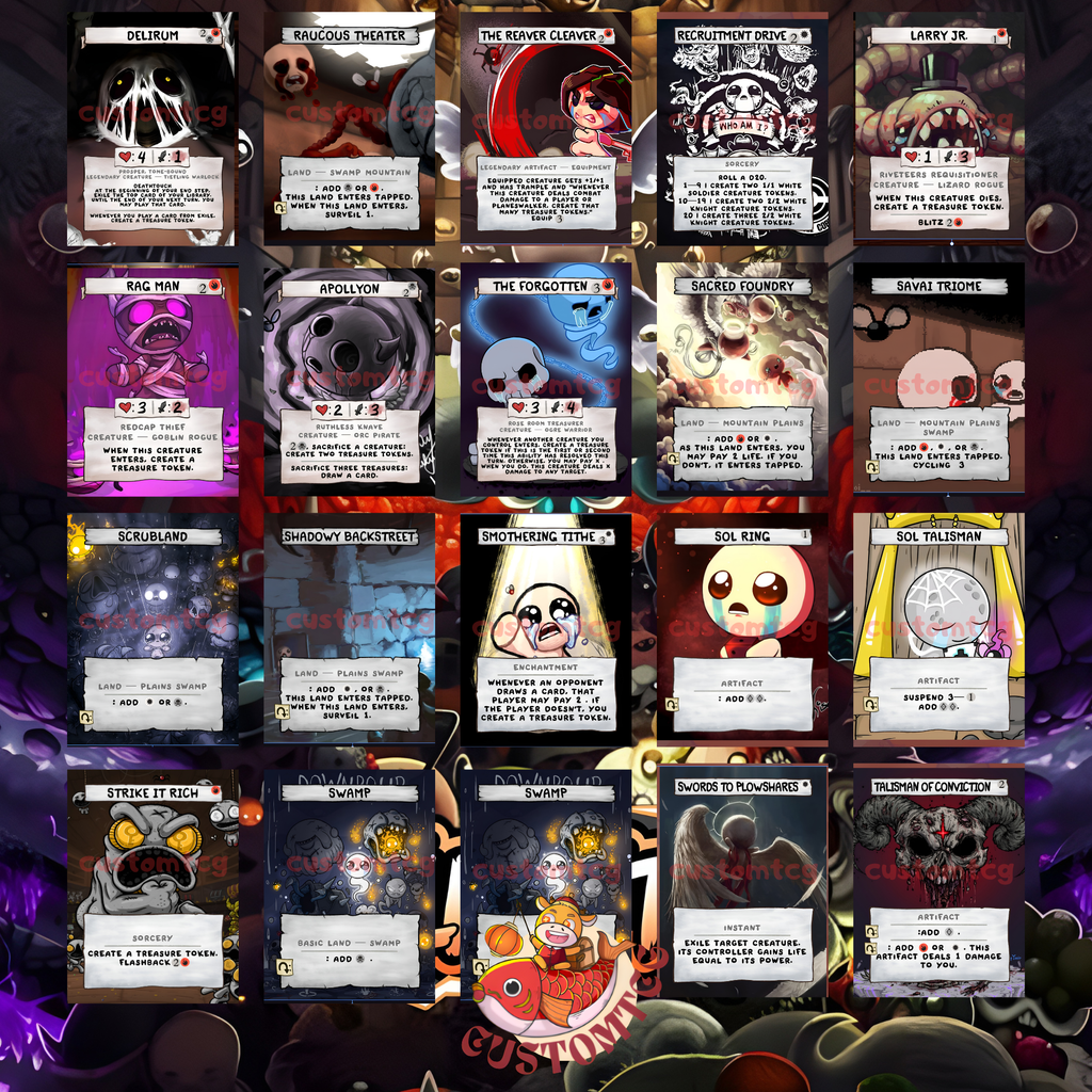 Binding of Isaac Custom Commander Deck — Mr. House | Treasure Tribal | Custom Proxy Deck