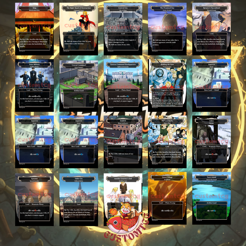 Fullmetal Alchemist Custom Commander Deck — 100 Cards + Tokens | Anime-Themed | Free Shipping