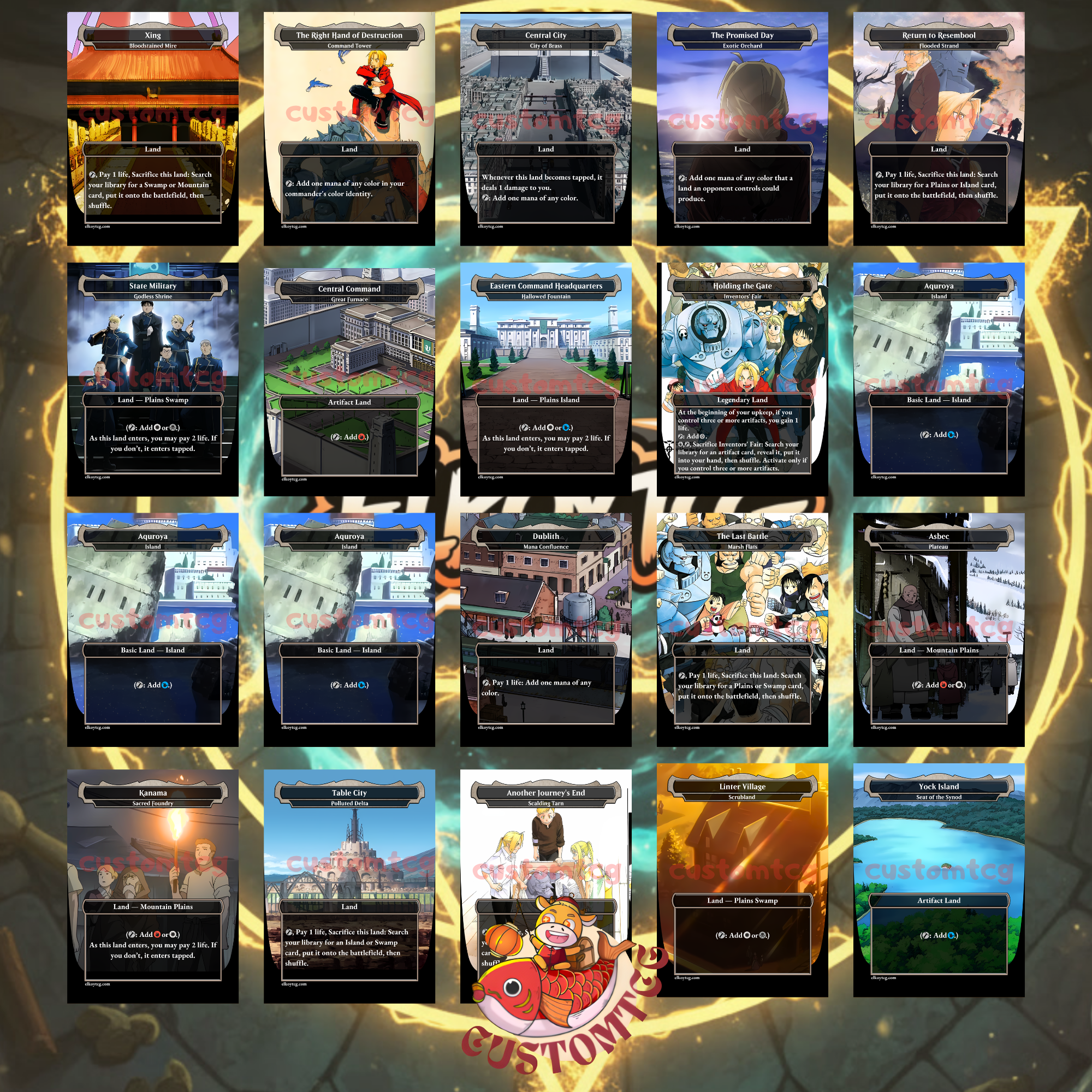 Fullmetal Alchemist Custom Commander Deck — 100 Cards + Tokens | Anime-Themed | Free Shipping