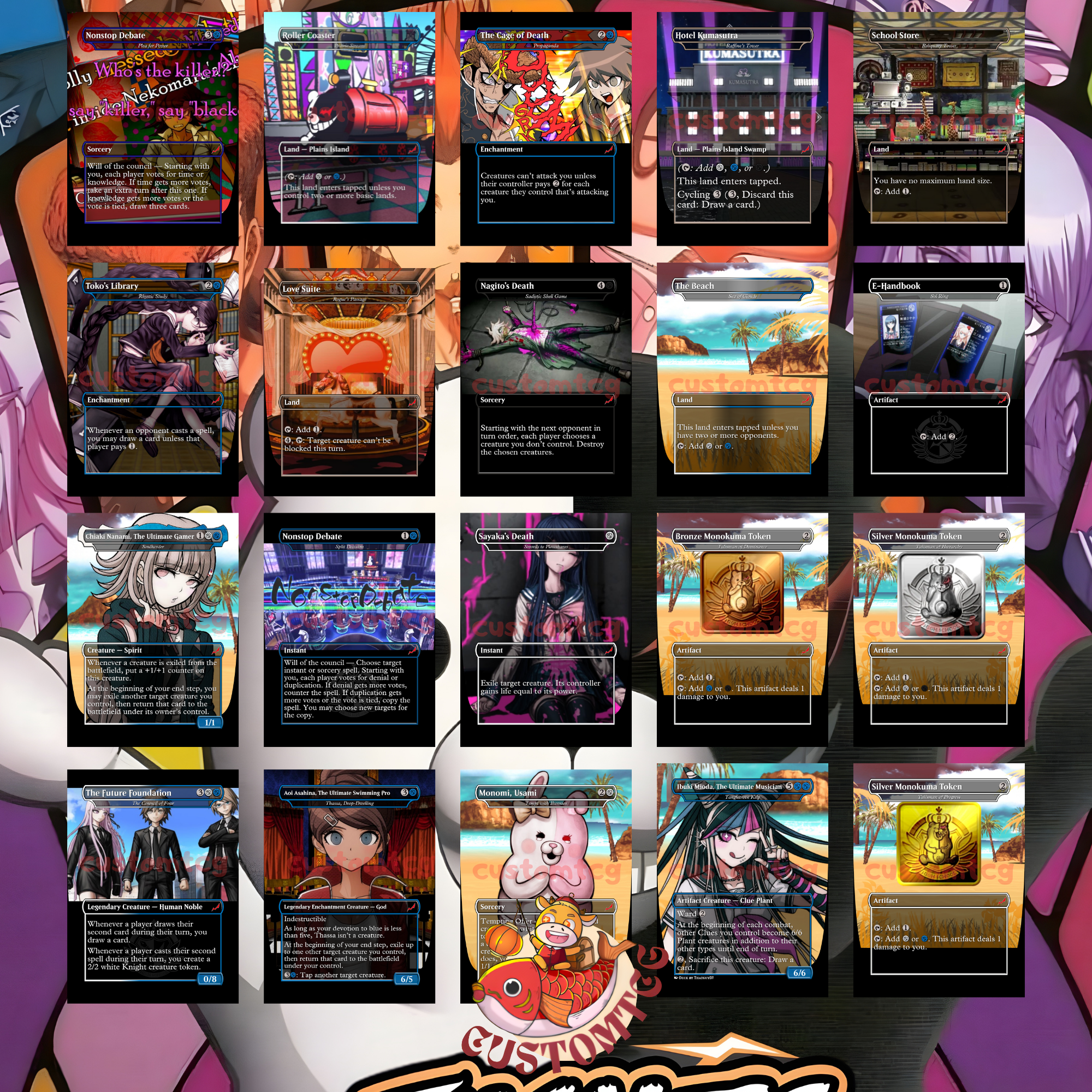 Danganronpa Custom Commander Deck — Tivit | Class Trial | Mystery &amp; Deception Proxy Deck