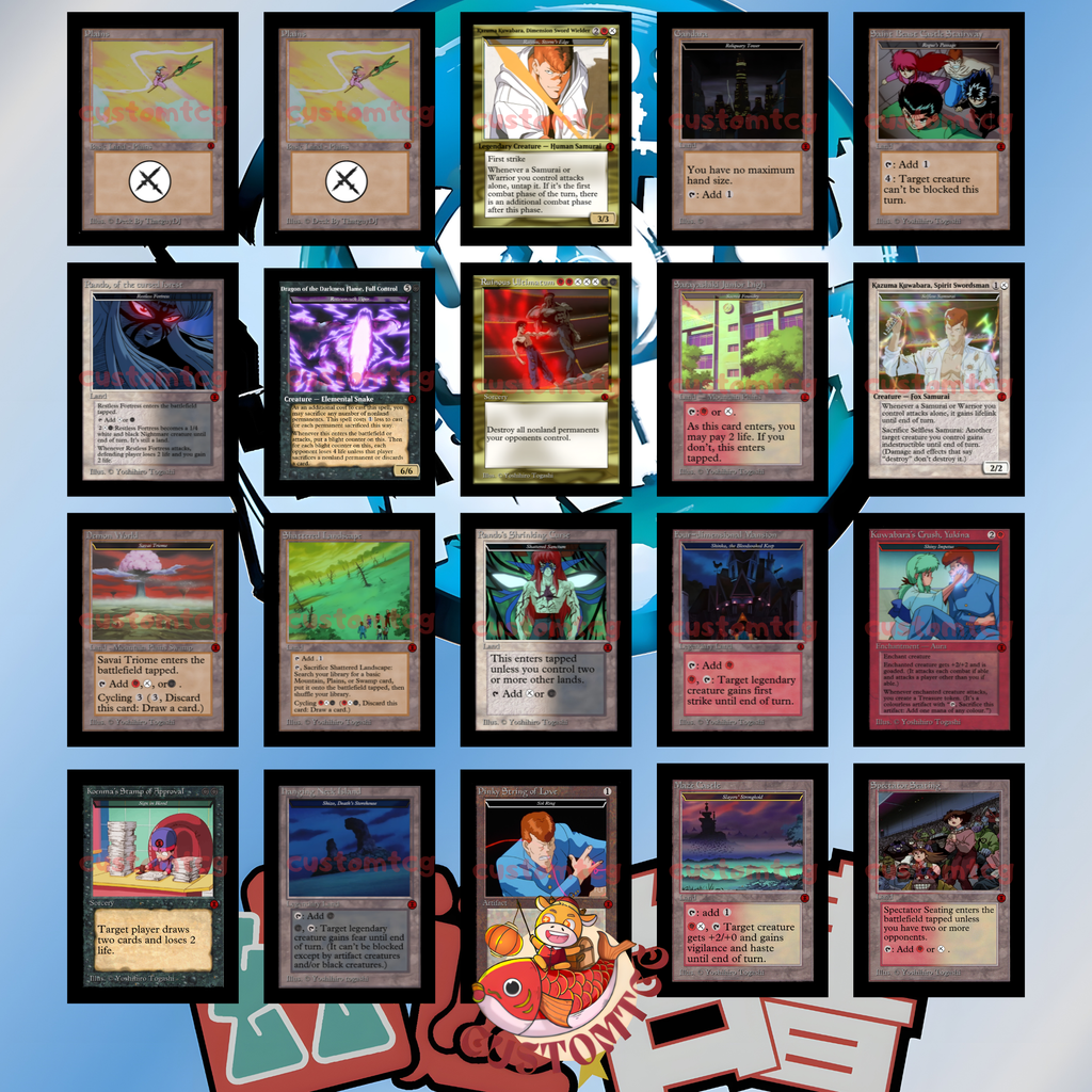 Yu Yu Hakusho Custom Commander Deck — Yusuke Urameshi | Spirit Detective | Anime Proxy Deck