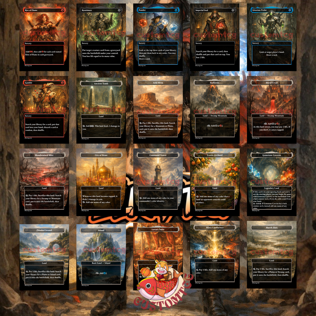 Kess Dissident Mage Commander Deck | 100 Custom Cards + Tokens | Dark Fantasy Art | Grixis Storm Spellslinger