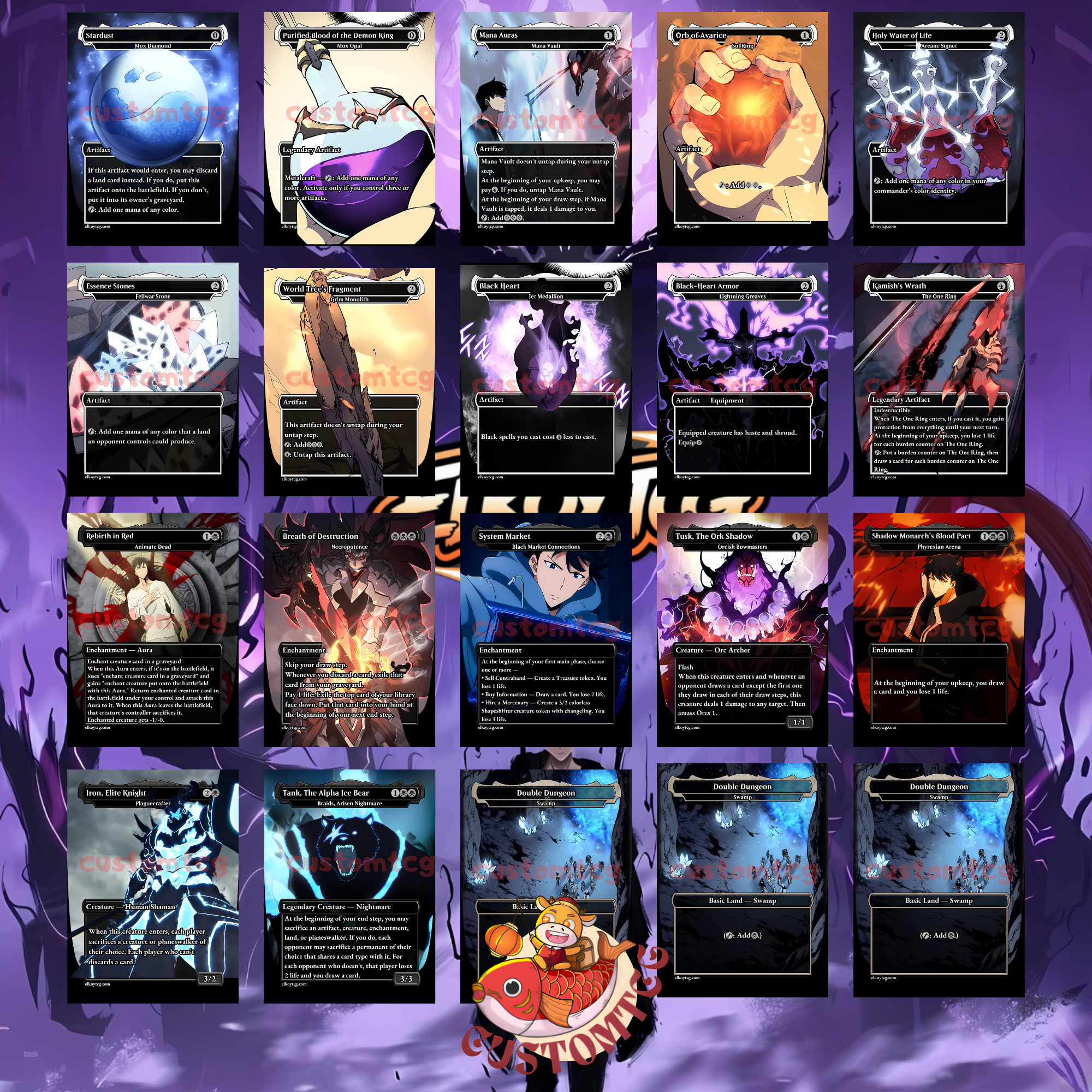 Solo Leveling Custom Commander Deck — Shadow Monarch Edition | Sung Jin-Woo | Anime Proxy Deck