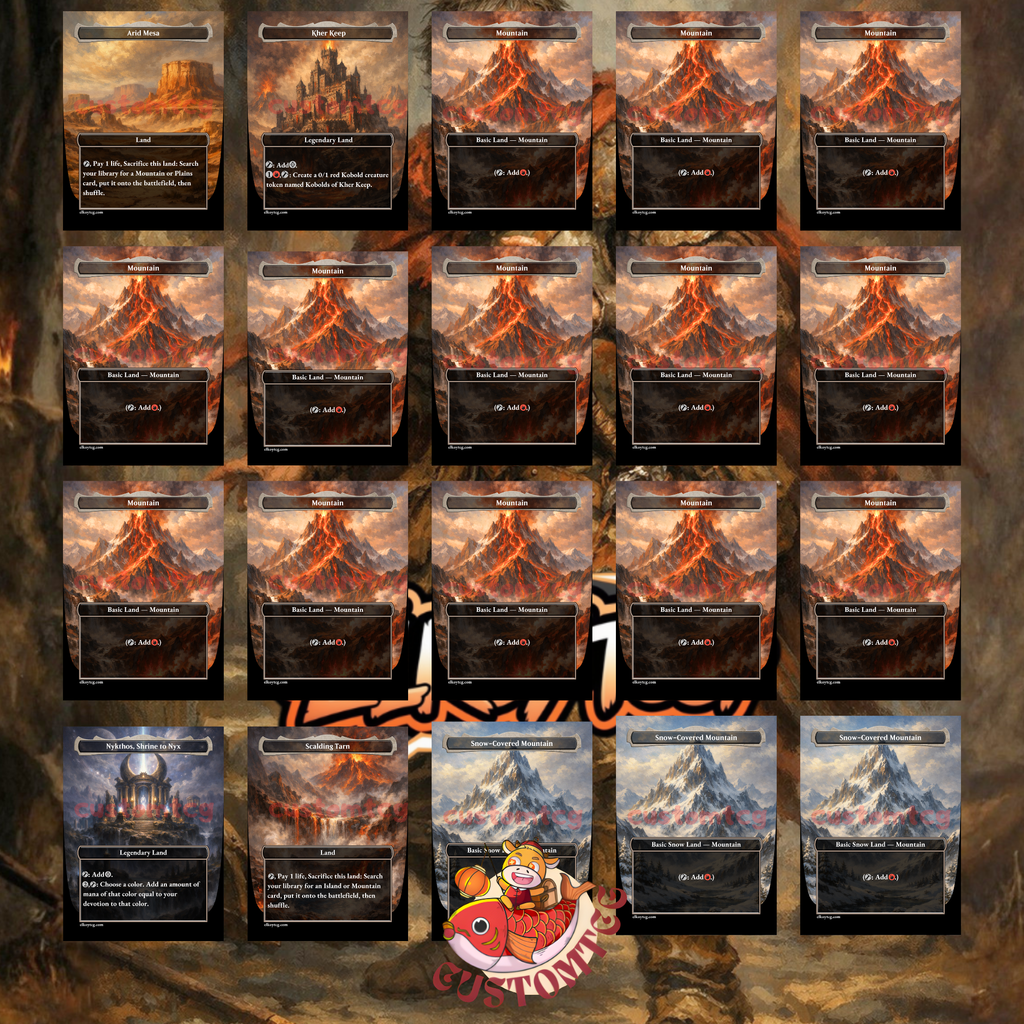 Norin the Wary Custom Commander Deck – 100 Cards + Tokens | Mono Red Chaos | Dark Fantasy Art | Unique Card Designs
