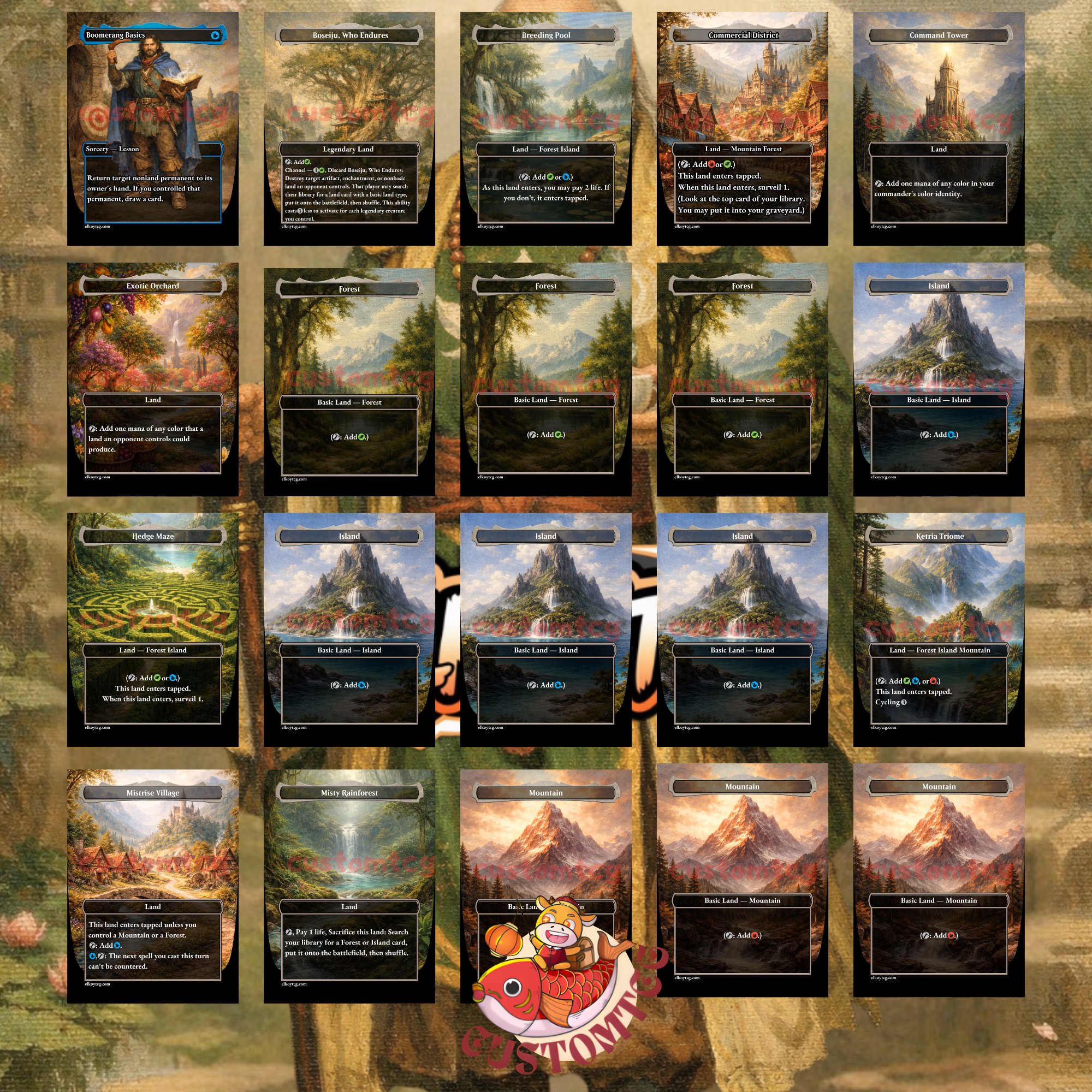 Iroh, Grand Lotus Custom Commander Deck — Spellslinger Storm | Temur | Fantasy Art Proxy Deck