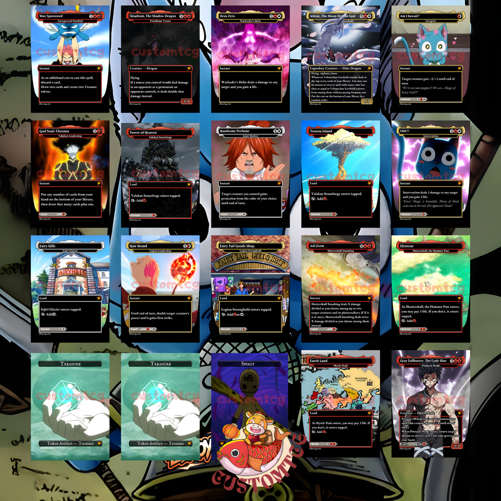 Fairy Tail Custom Commander Deck — Natsu Dragneel | Anime Proxy Deck | Fire Dragon Slayer Commander