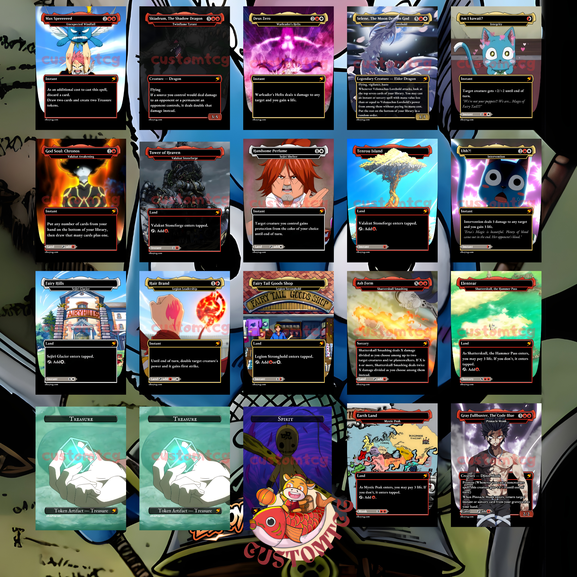 Fairy Tail Custom Commander Deck — Natsu Dragneel | Anime Proxy Deck | Fire Dragon Slayer Commander