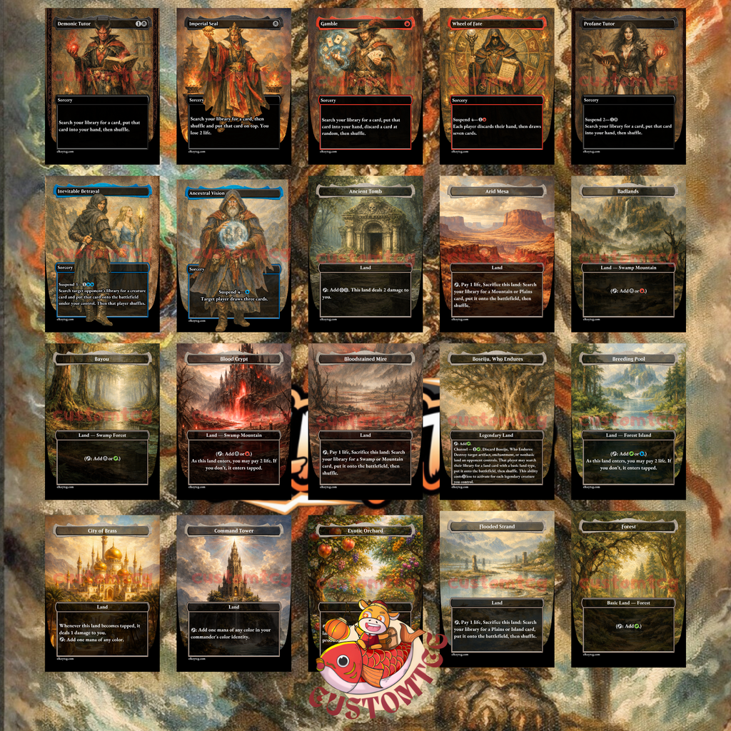 Yidris, Maelstrom Wielder Custom Commander Deck — Cascade Chaos | 4-Color | Fantasy Art Proxy Deck