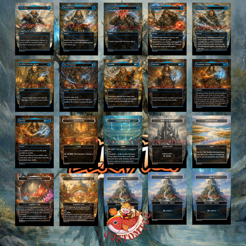 Emry, Lurker of the Loch Mono-Blue Artifact Custom Deck