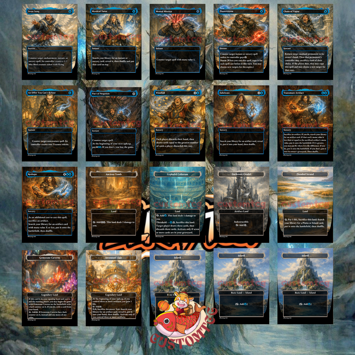 Emry, Lurker of the Loch Mono-Blue Artifact Custom Deck