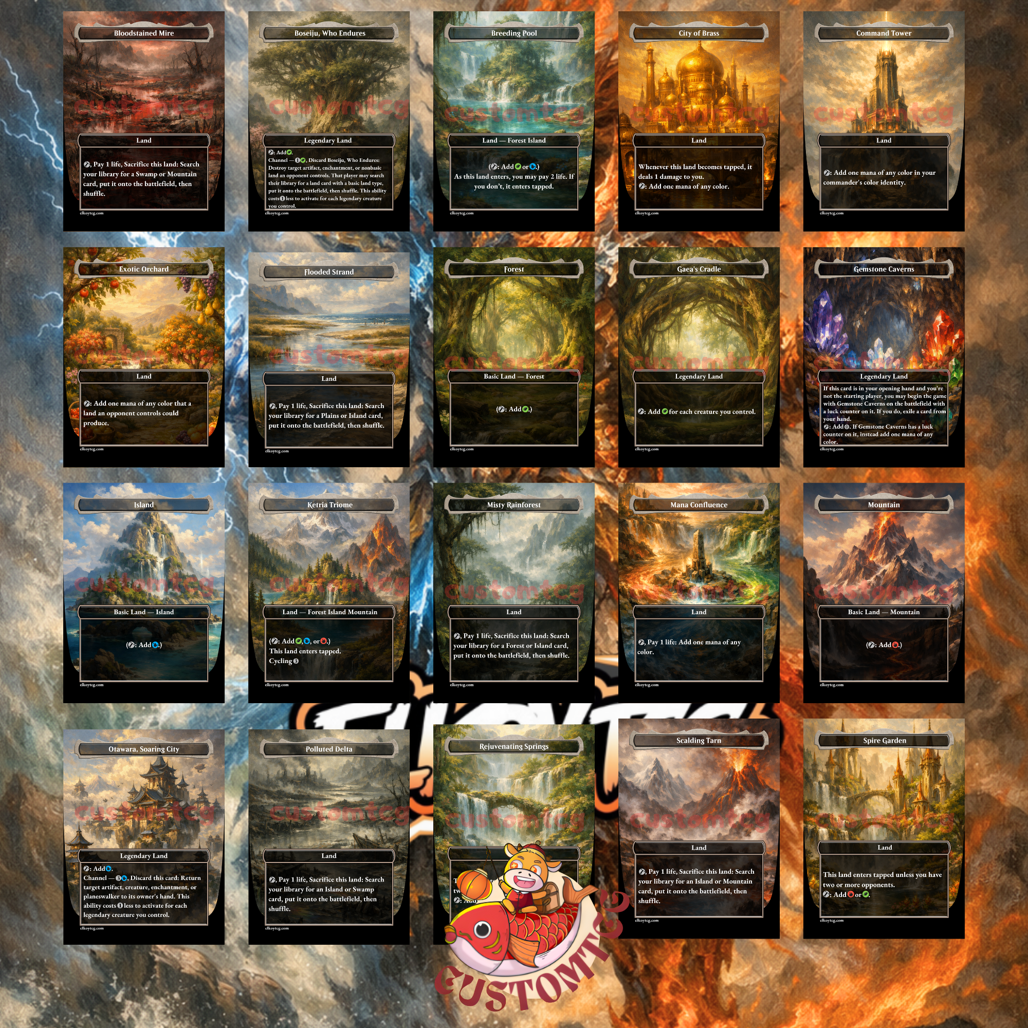 Maelstrom Wanderer Commander Deck | 100 Custom Cards + Tokens | Epic Fantasy Art | Temur Cascade Combo