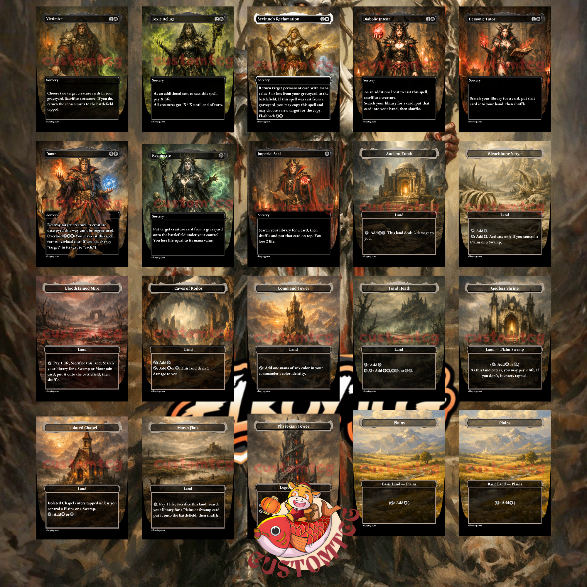 Elas il-Kor Sadistic Pilgrim Custom Commander Deck – 100 Cards + Tokens – Dark Fantasy Trading Card Game