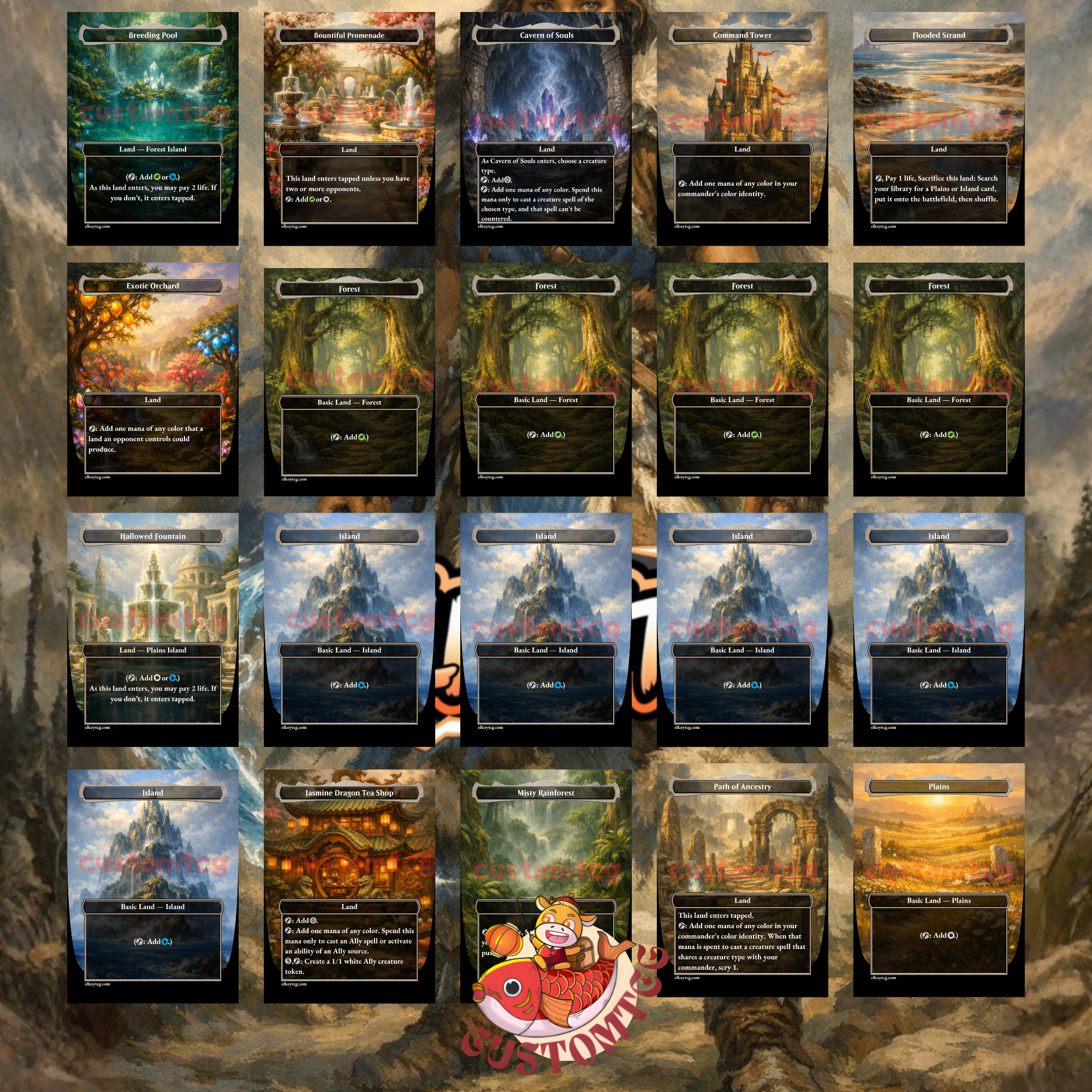 Katara the Fearless Custom Commander Deck – 100 Cards + Tokens | Avatar Allies Tribal | Fantasy Art | Unique Card Designs
