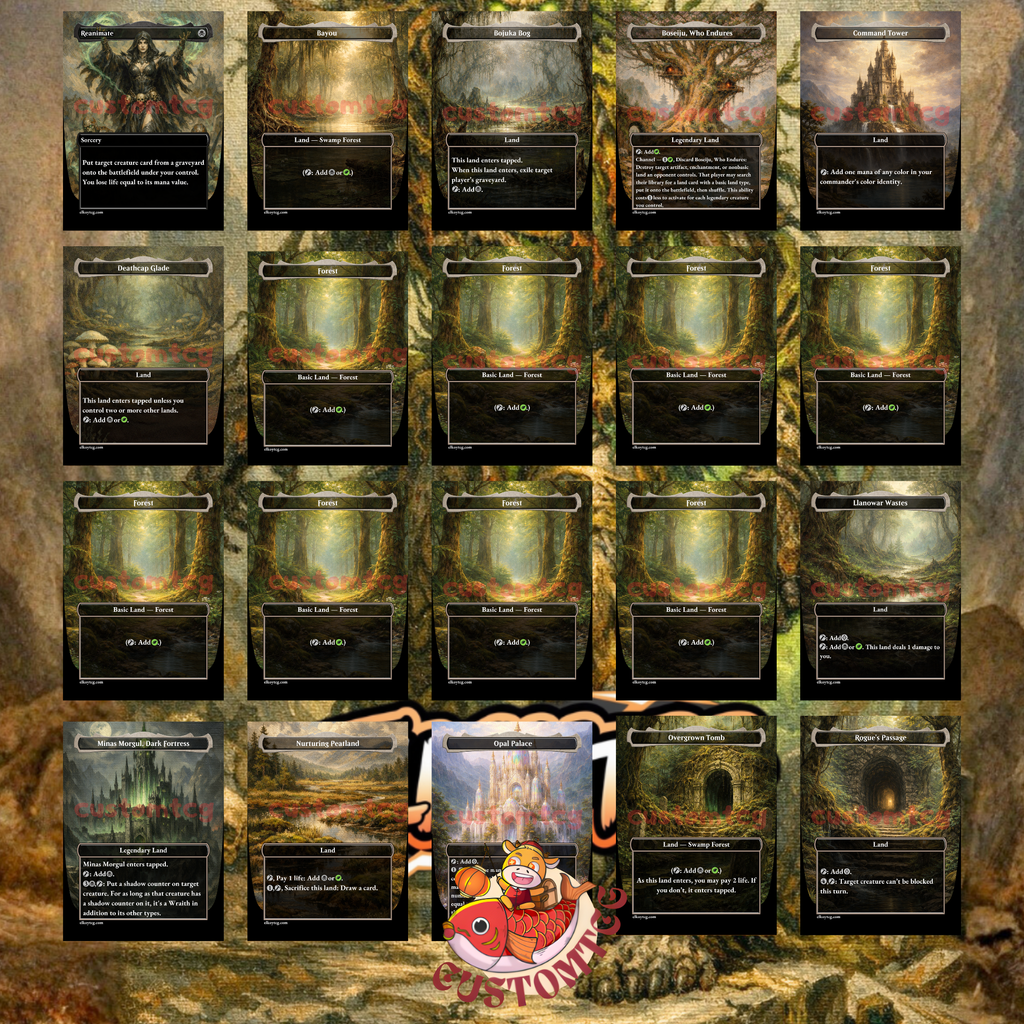 Skullbriar, the Walking Grave Custom Commander Deck — +1/+1 Counters | Golgari Aggro | Fantasy Art Proxy Deck