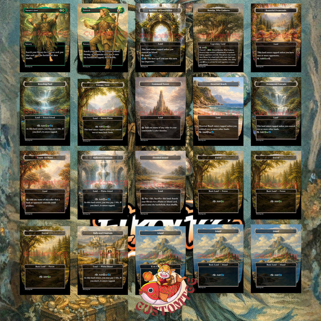 Morska, Undersea Sleuth Custom Commander Deck — Investigate | Clue Tokens | Fantasy Art Proxy Deck