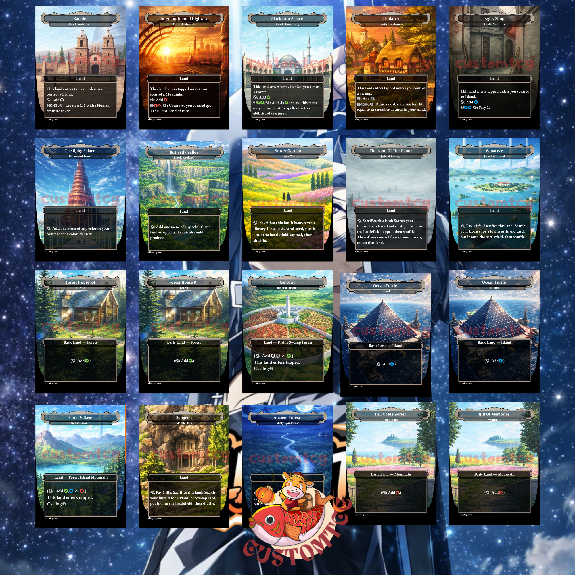 Sword Art Online Custom Commander Deck — Kirito & Asuna | Knights of the Blood | Anime Proxy Deck